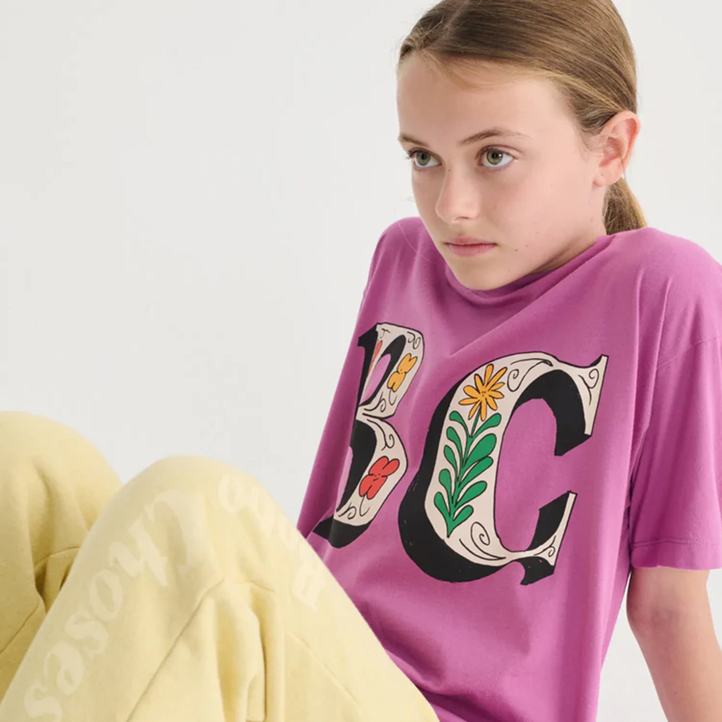 T-Shirt Spring Letters Purple