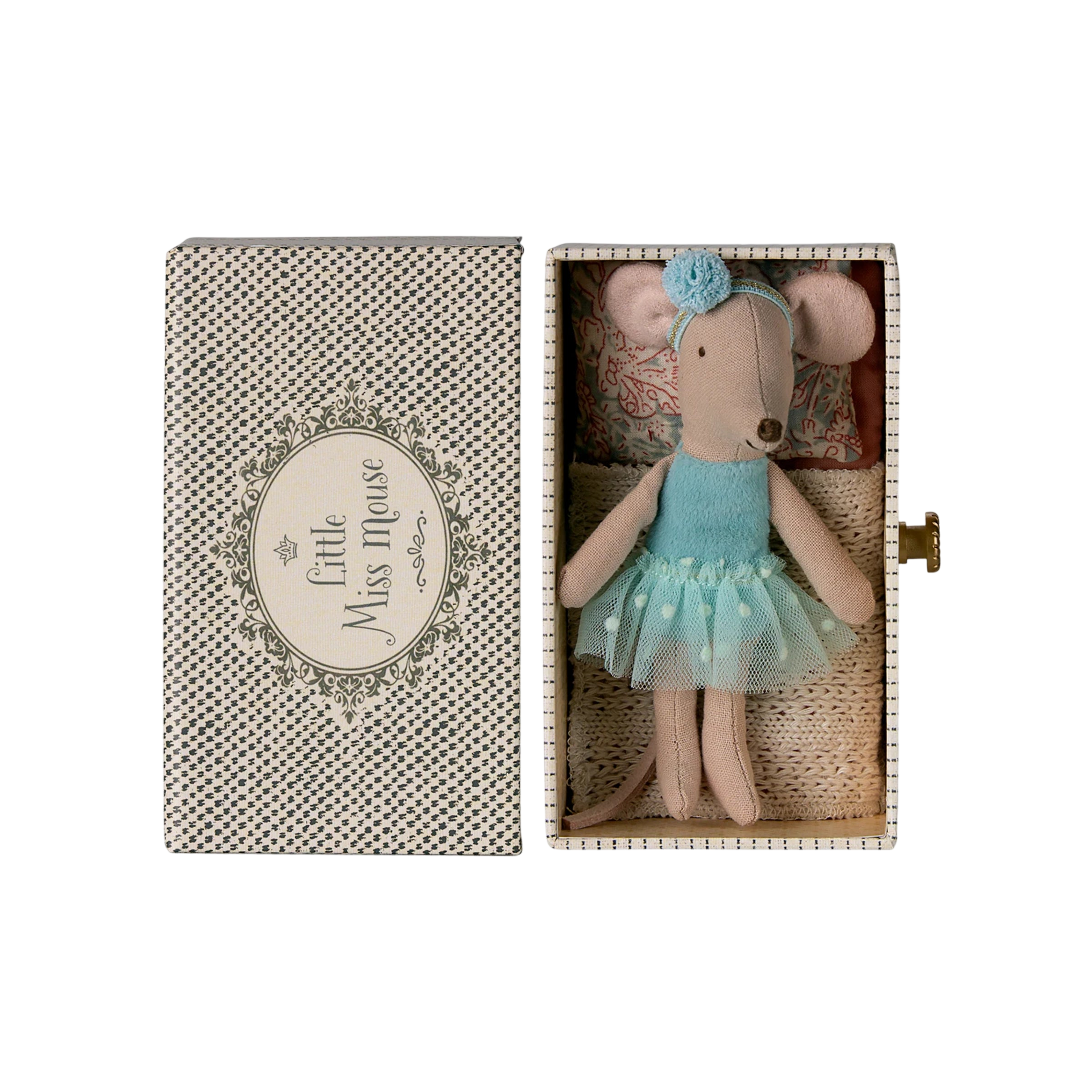 Maileg dancing mouse in day bed little sister