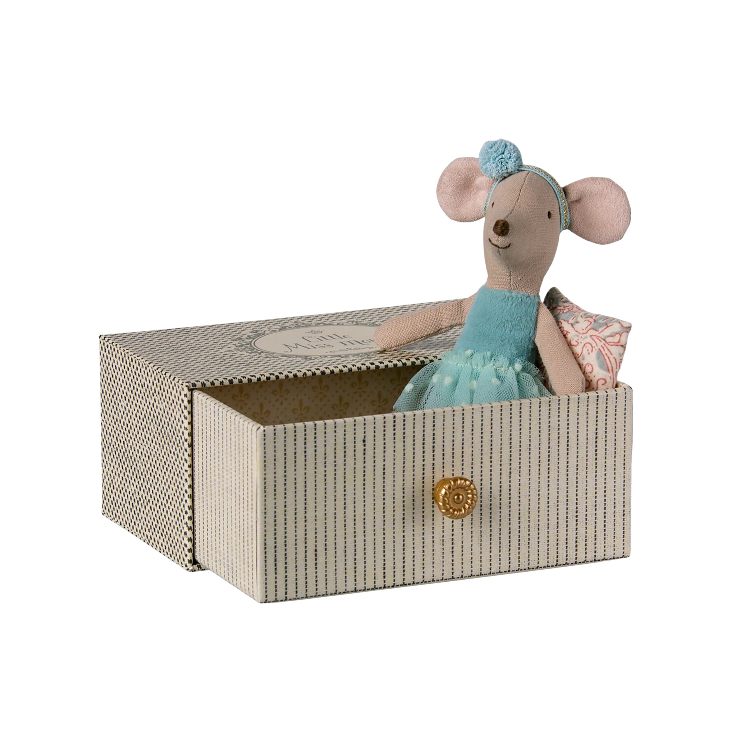Maileg dancing mouse in day bed little sister