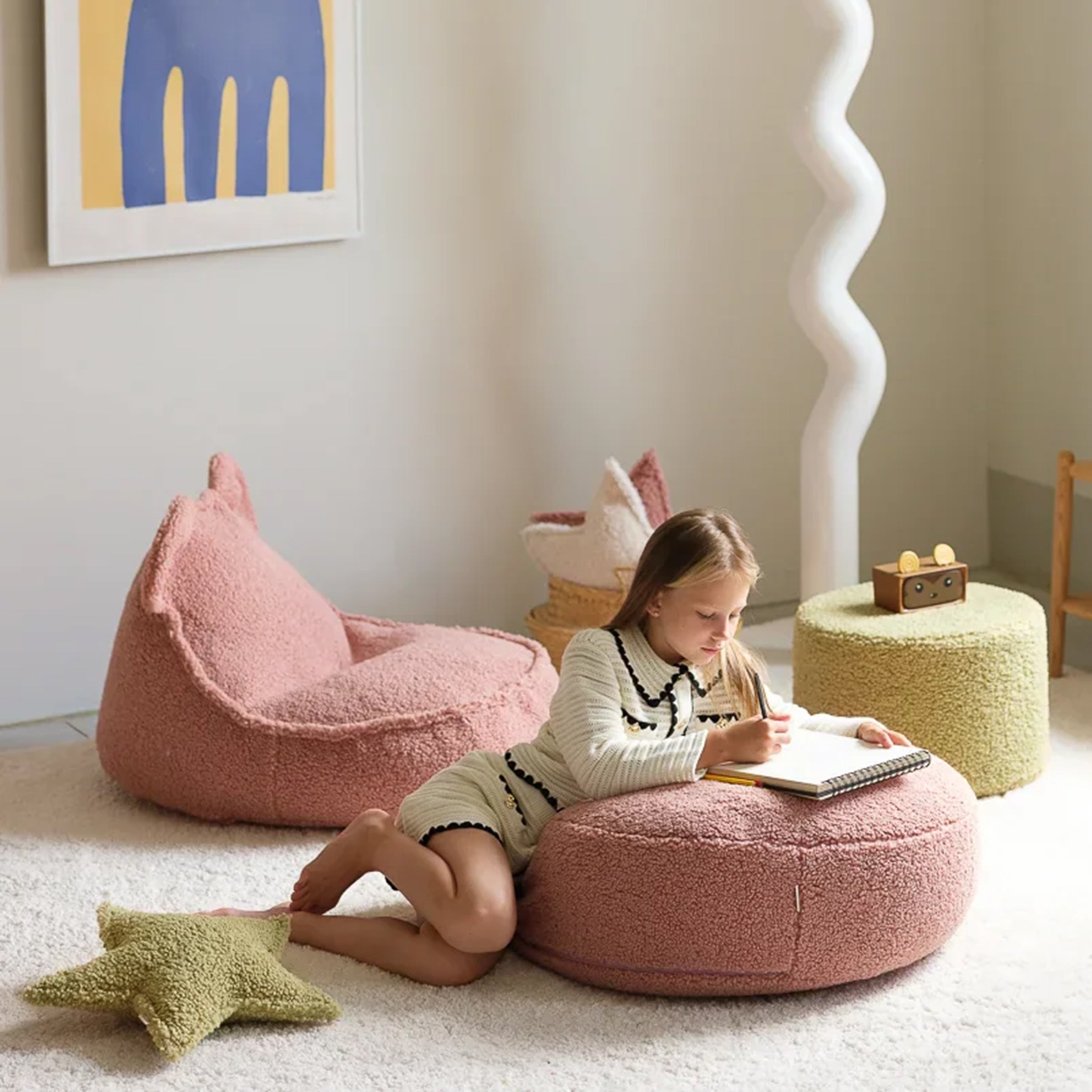 Guava Beanbag et Ottoman Set