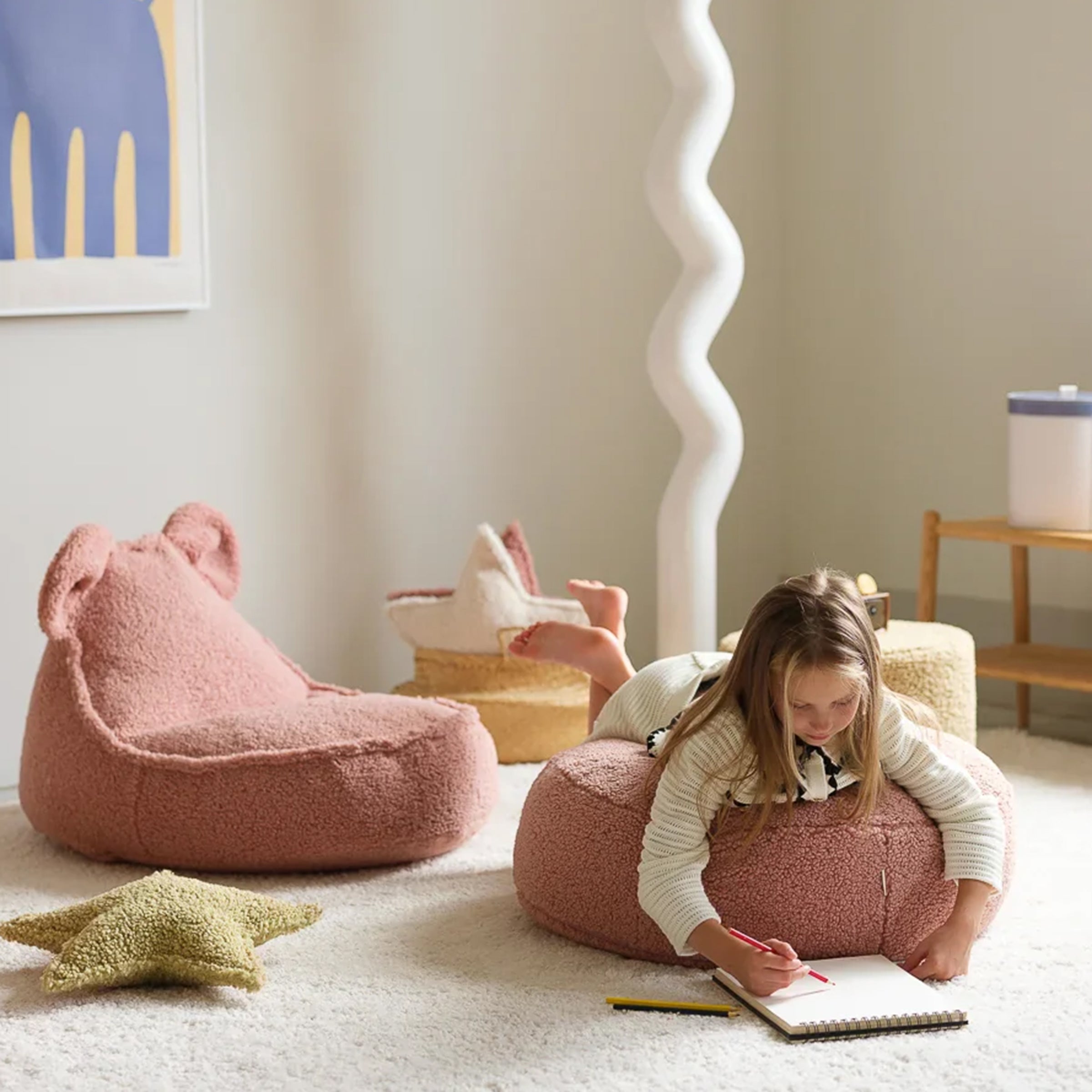 Guava Beanbag et Ottoman Set