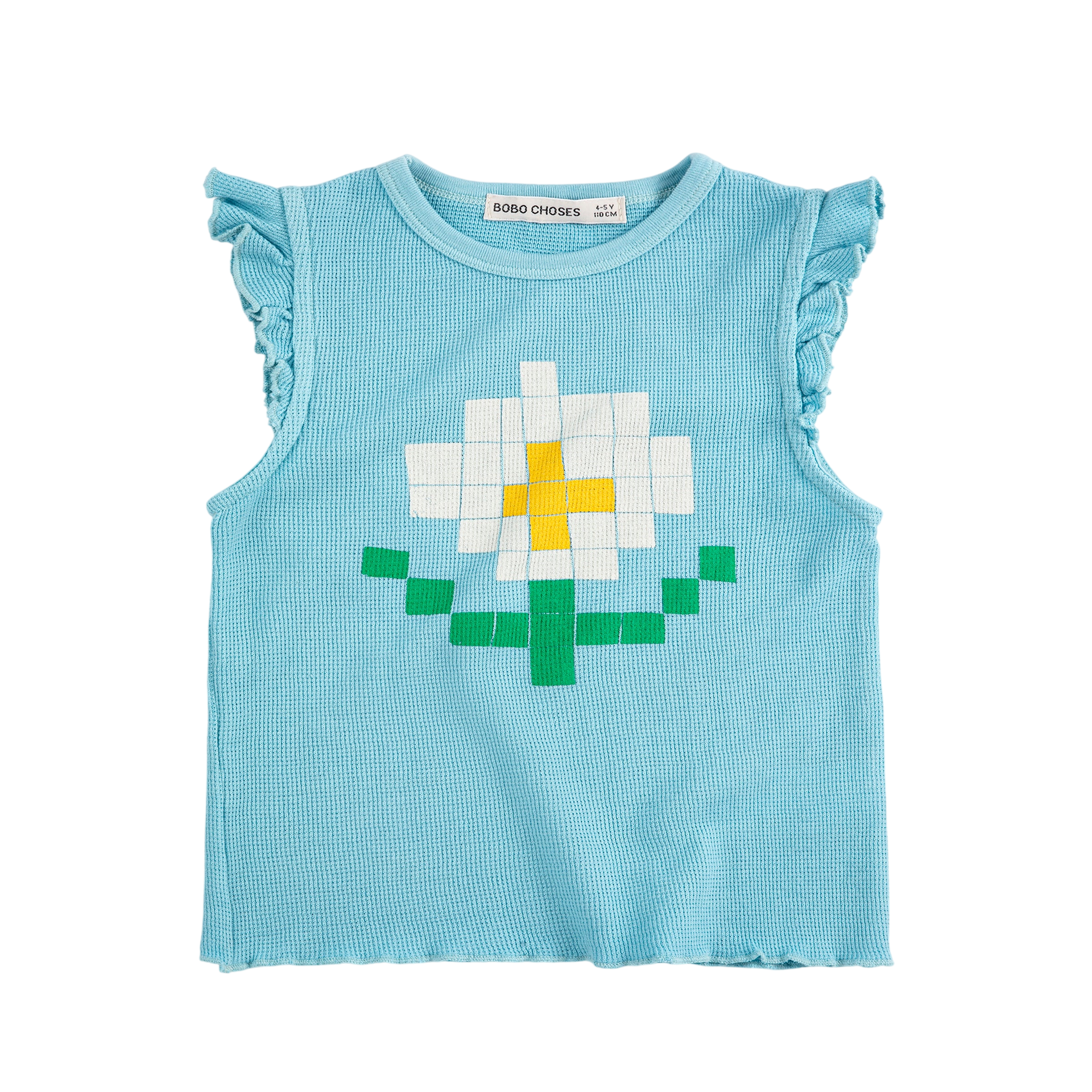 Top Pixel Daisy Light Blue