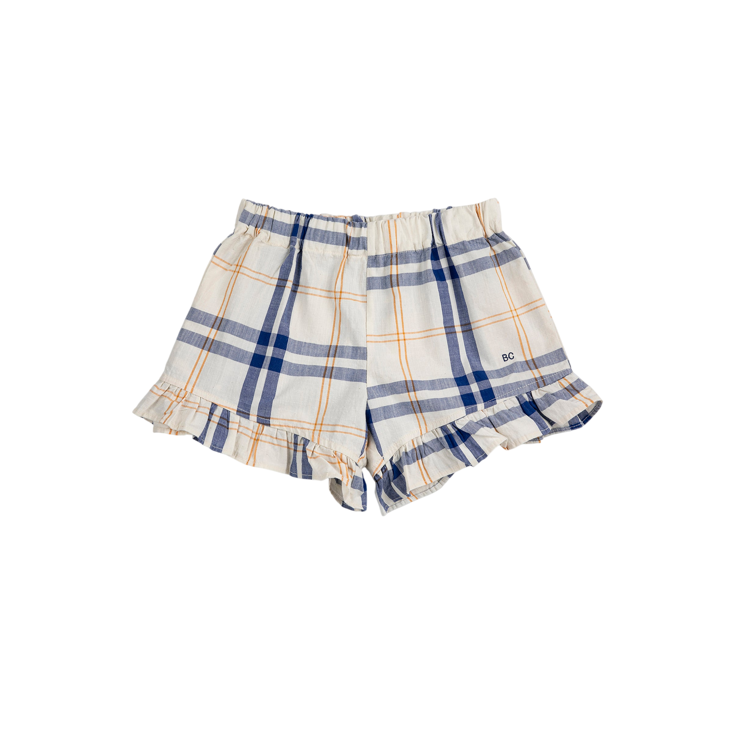 Short Fun Tartan blanc cassé
