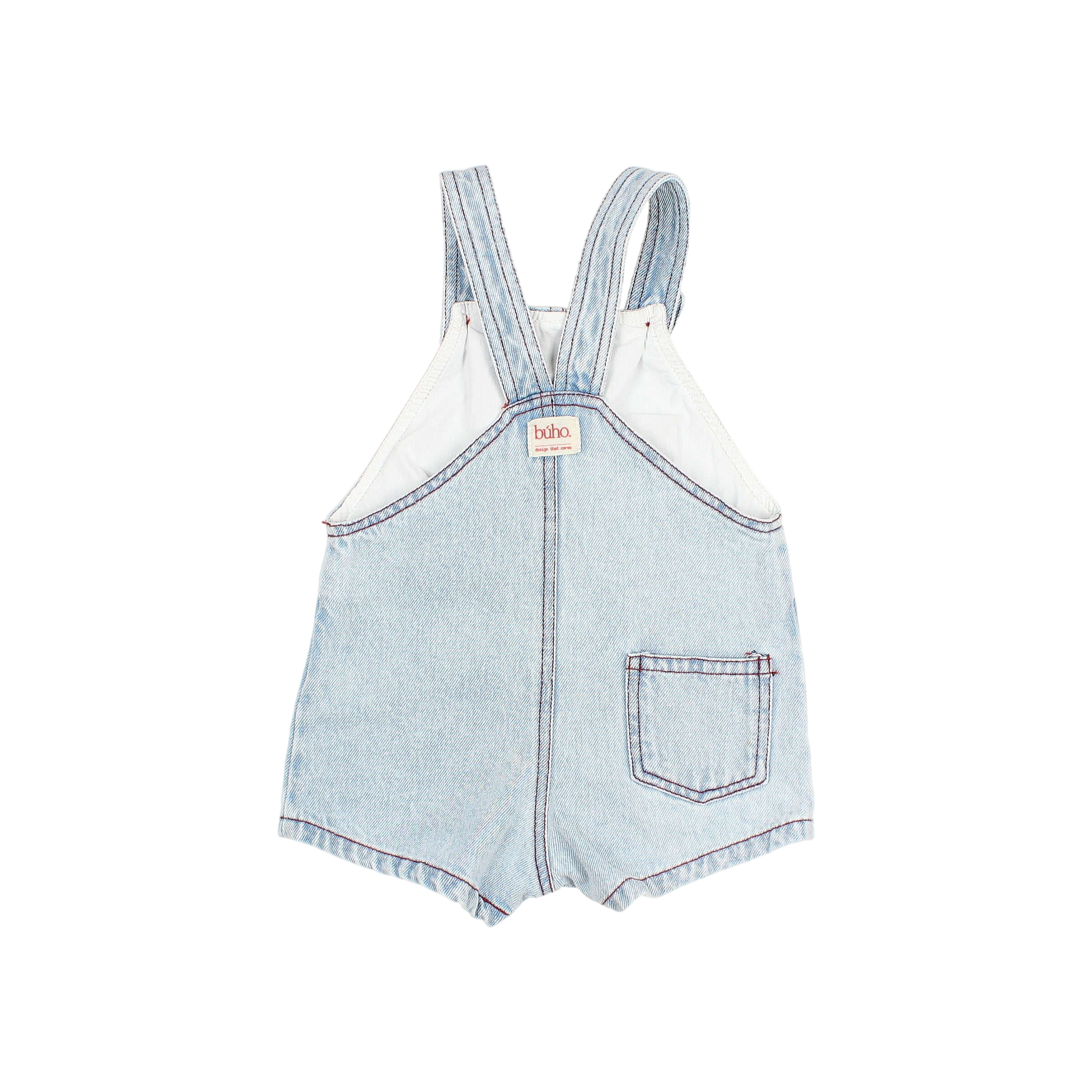 Baby dungarees denim bleach
