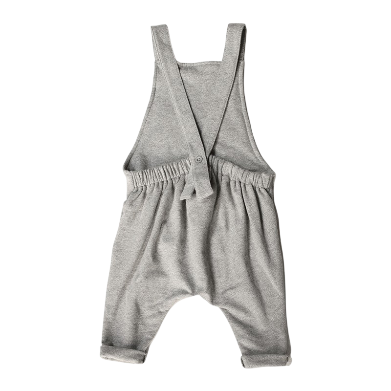 Grey Melange Overalls