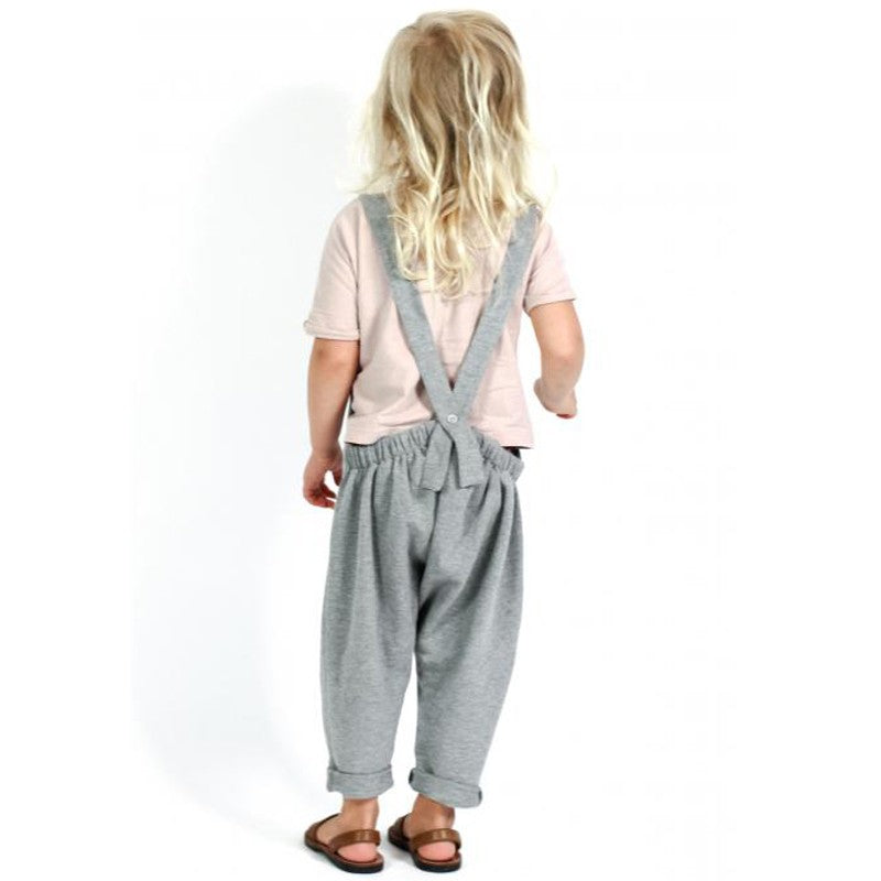 Grey Melange Overalls