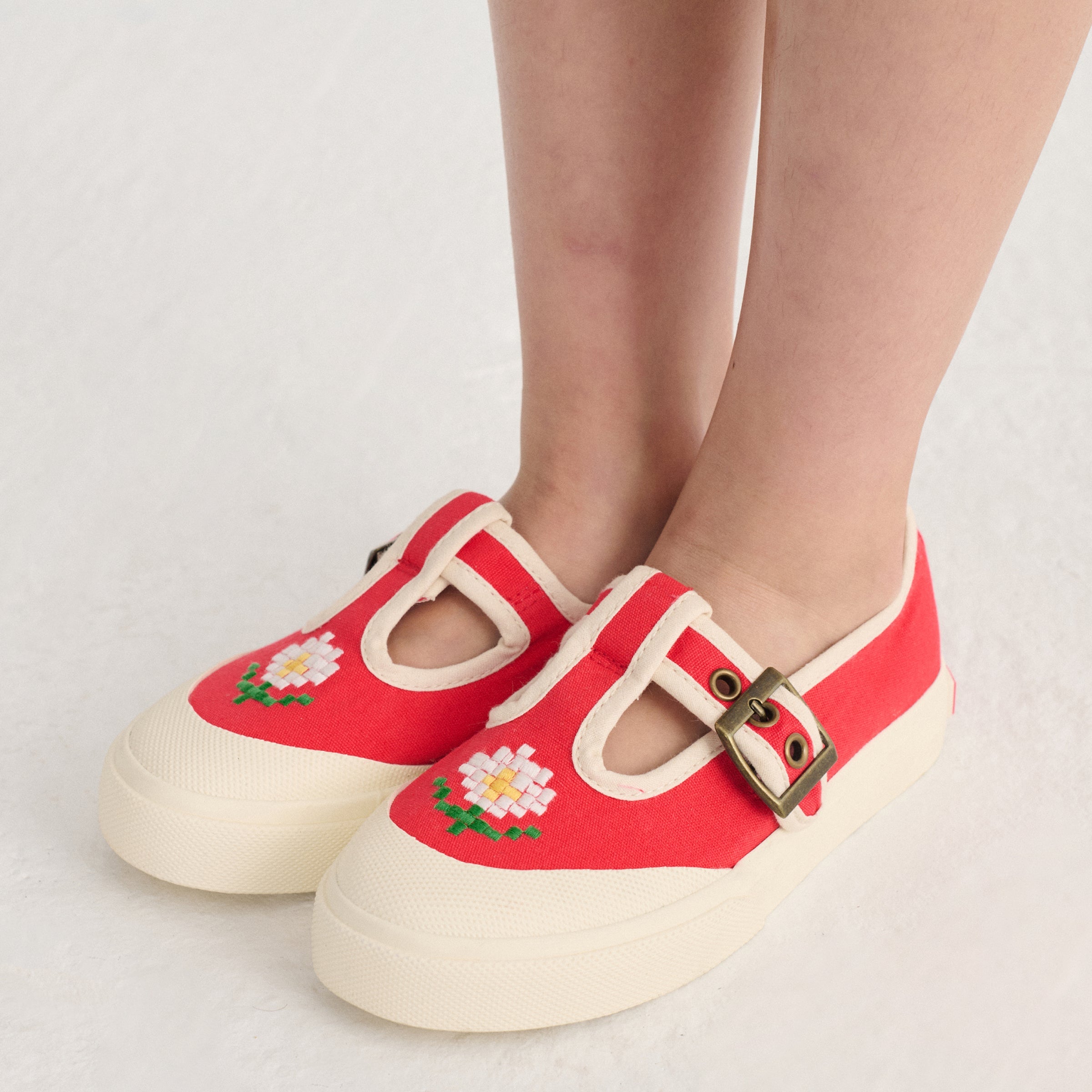 Sandalen Pixel Daisy Red