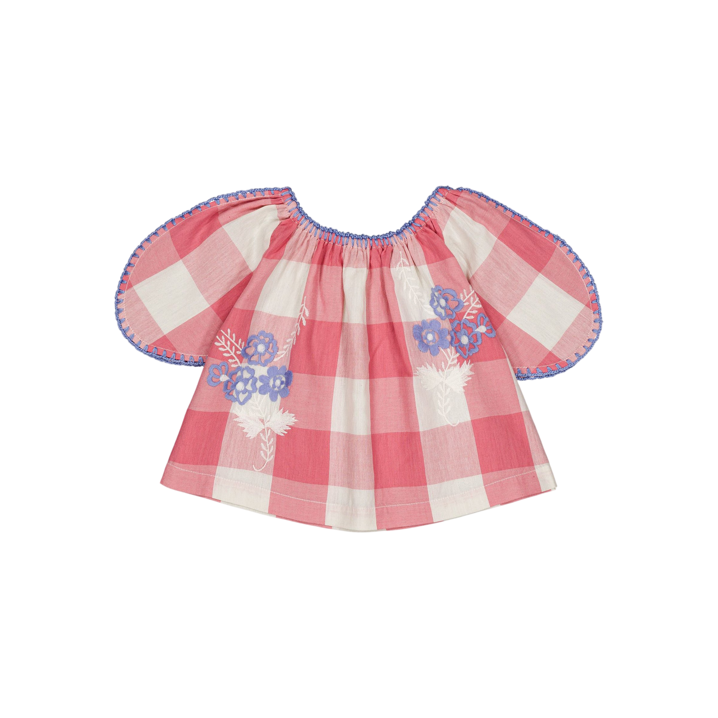 Baby blouse Marlette Check Rose