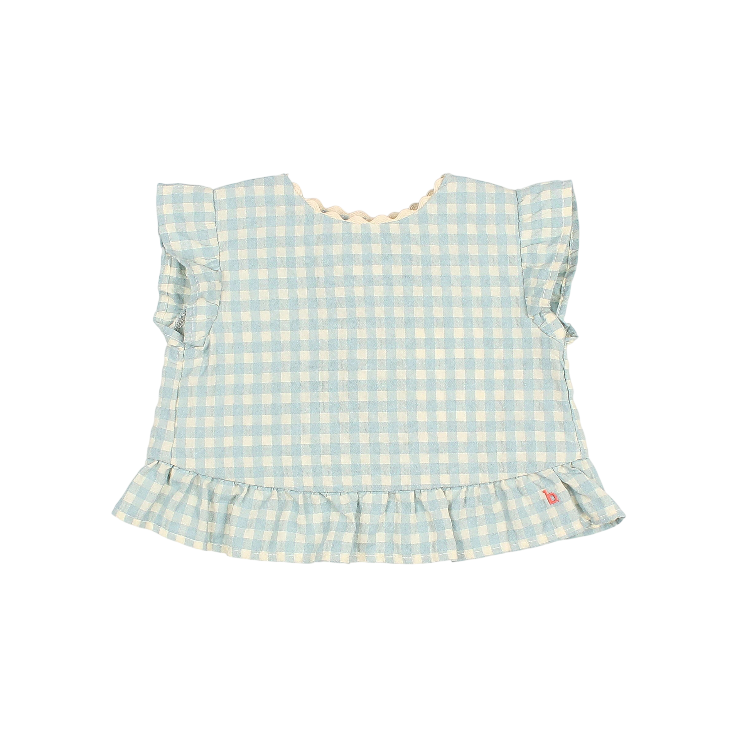 Baby Top Gingham Aqua