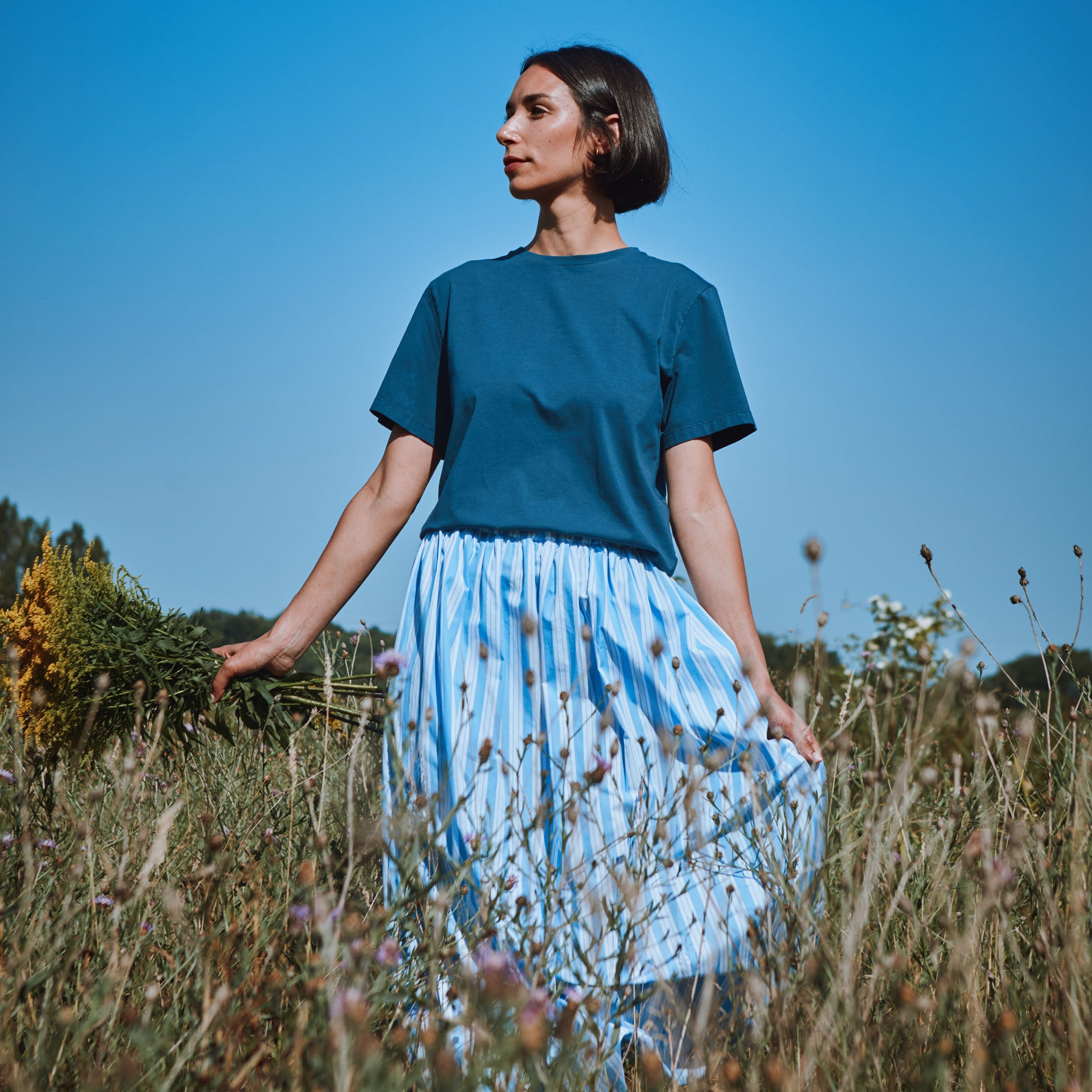 Adulte Rock Chia blue white Stripes