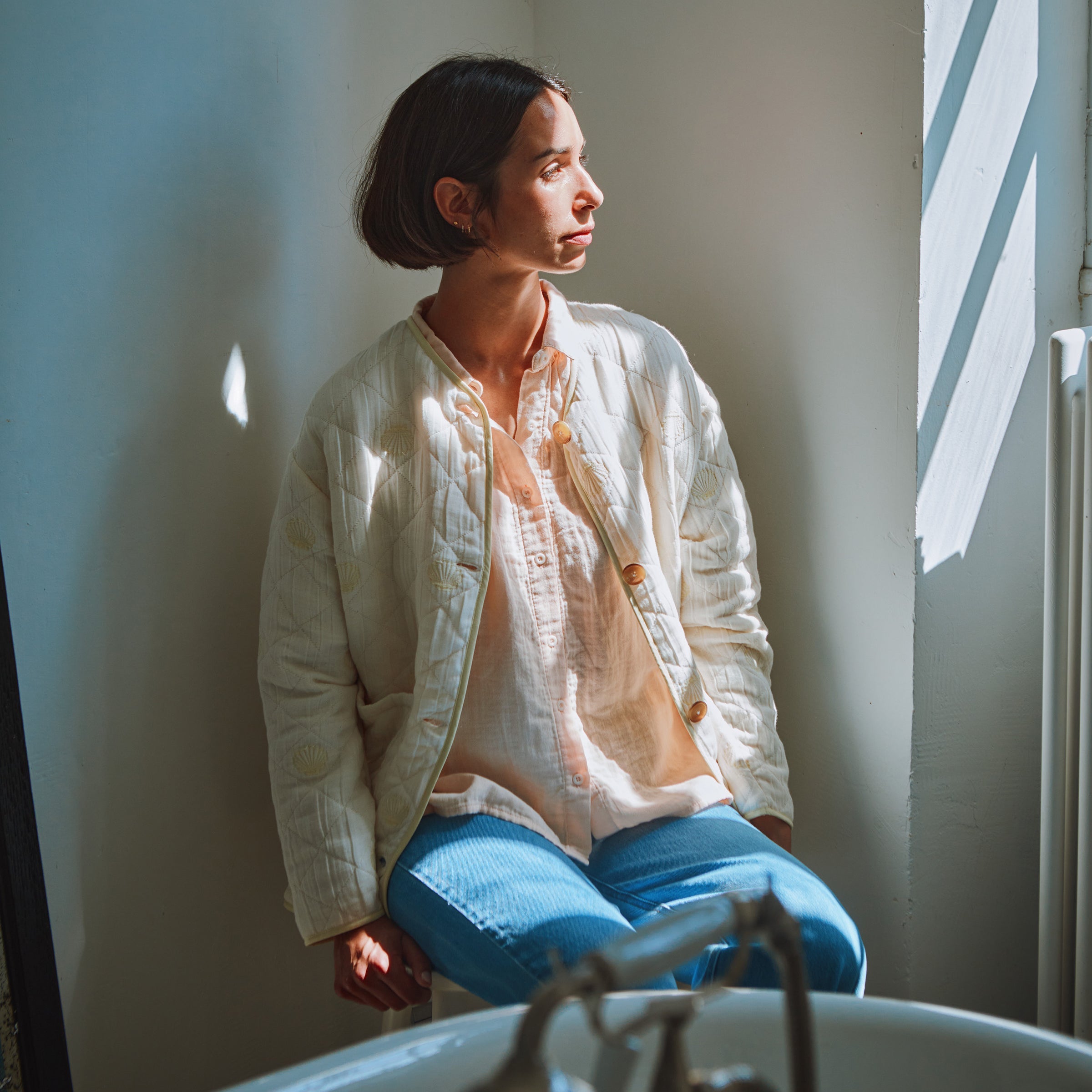 Adult Jacke Pastel Yellow + Almond Milk Shell