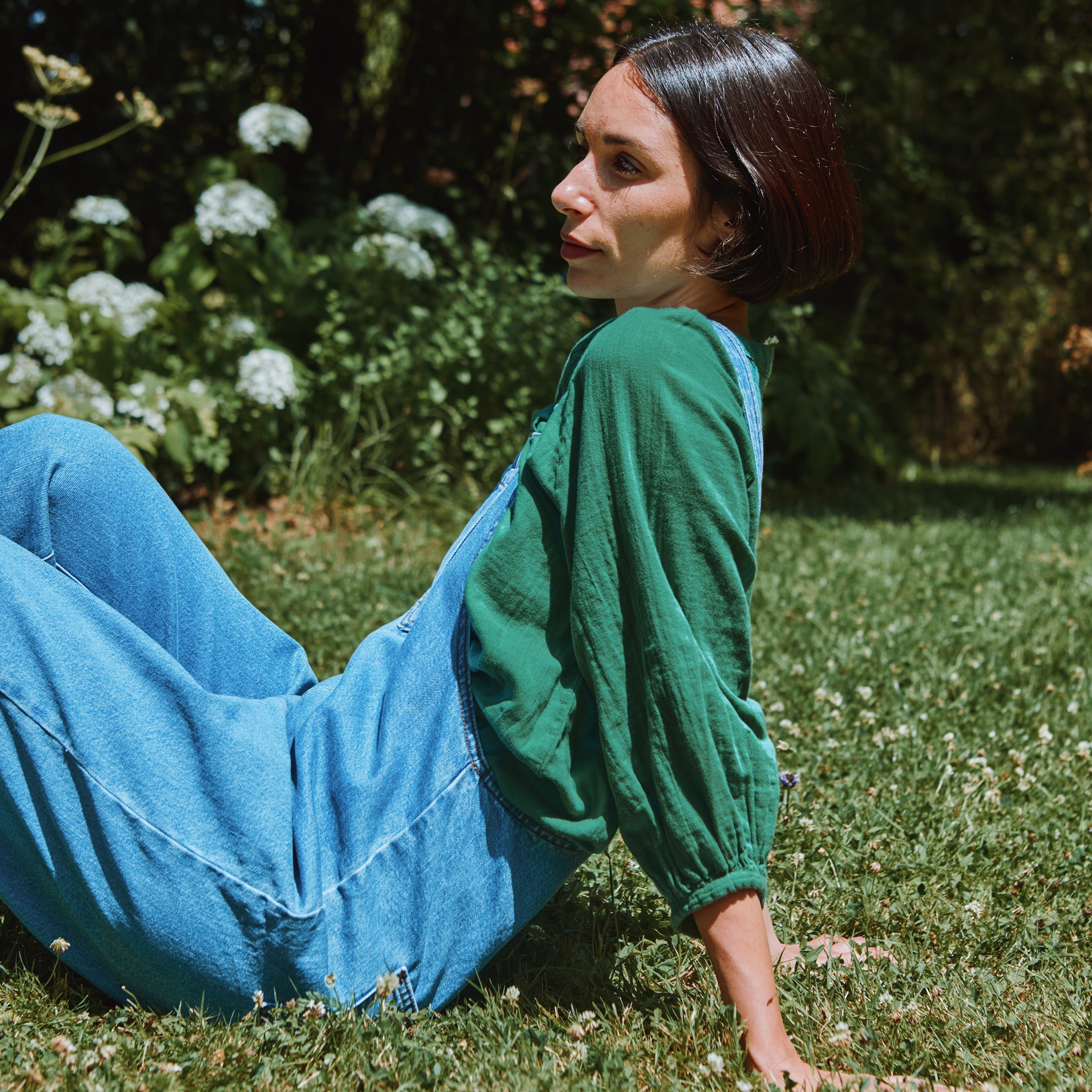 Adult blouse Onagre Deep Grass Green
