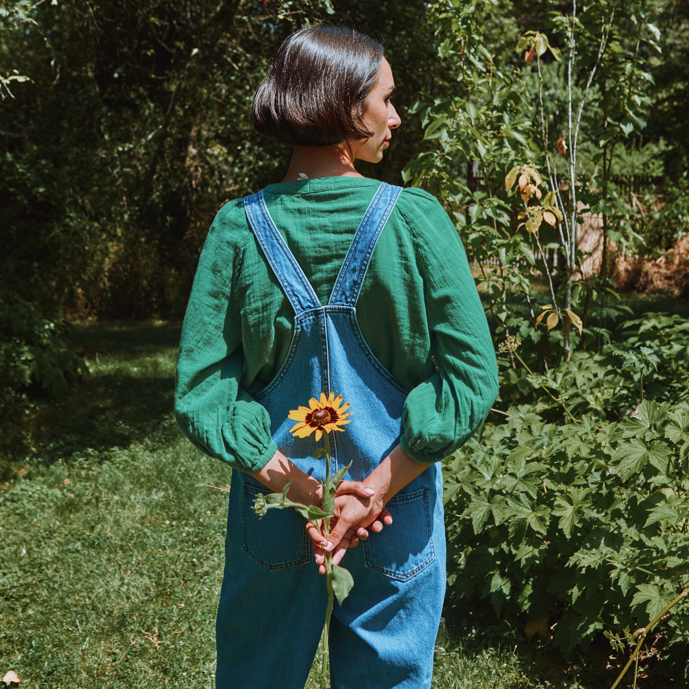 Adult blouse Onagre Deep Grass Green