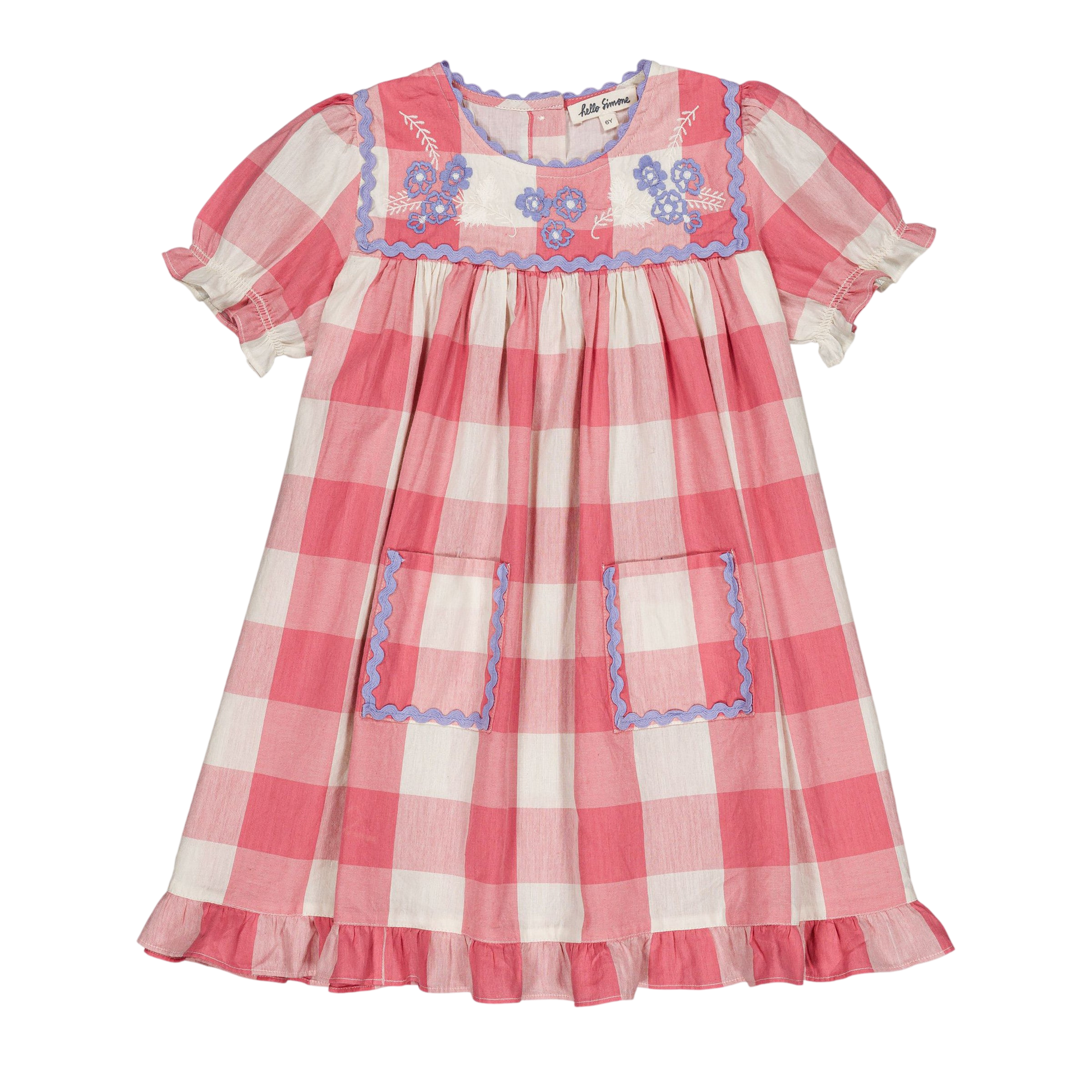 Dress Lousiette Check Rose