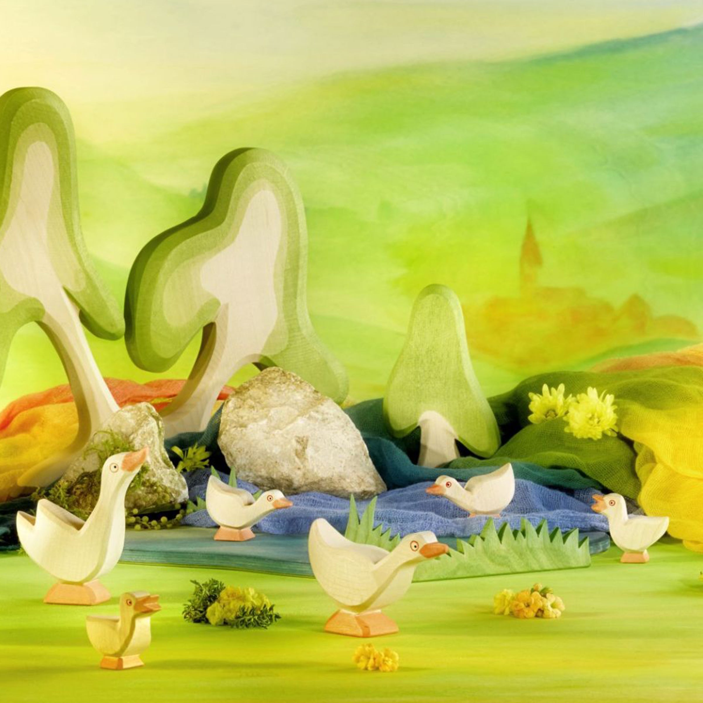 Poussins d'oie d'Ostheimer Tête haute