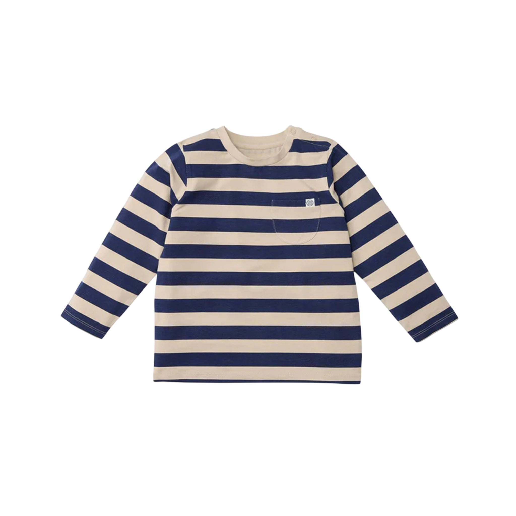 Baby Langarmshirt UVP 50+ Navy/Sandy Stripe