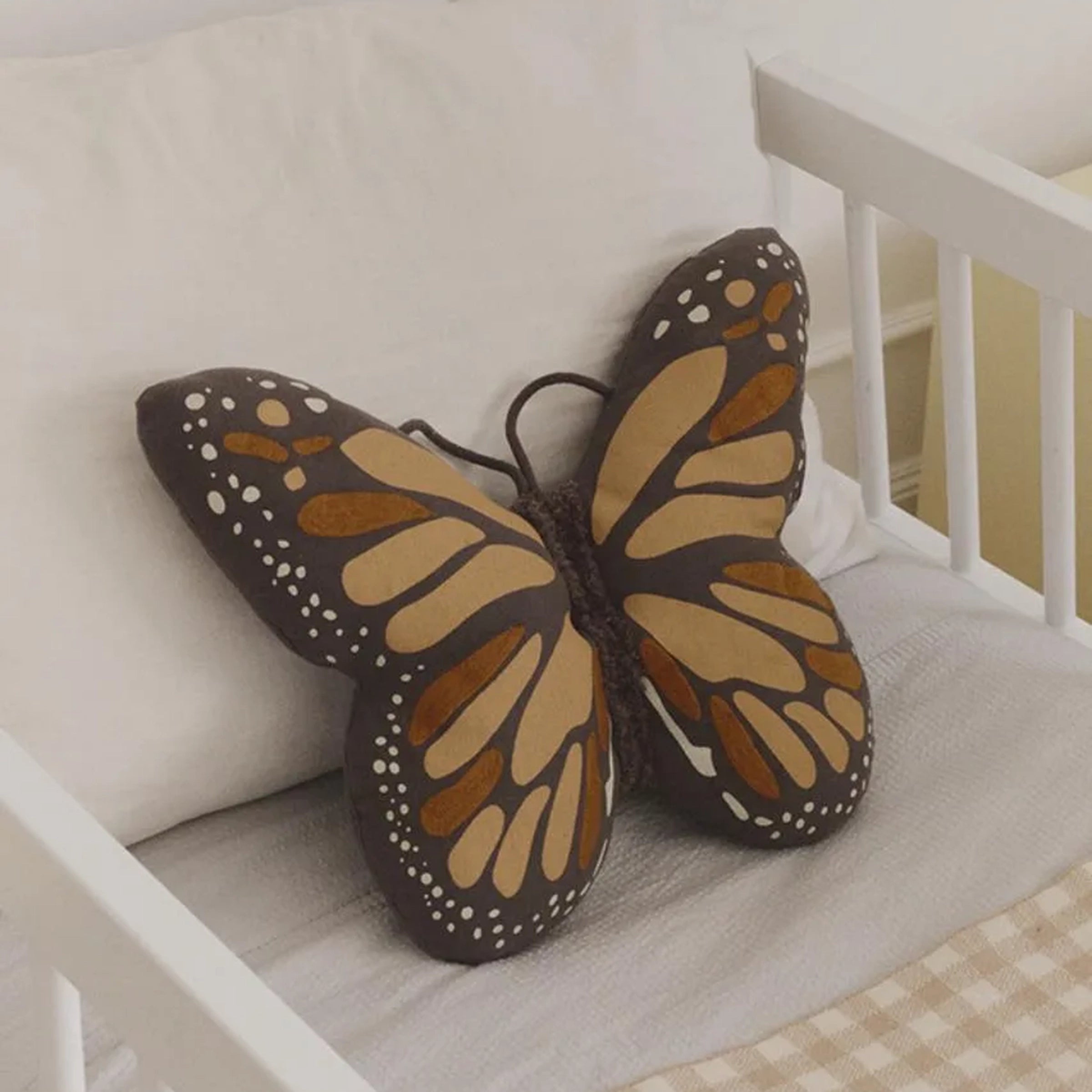 Coussin Papillon Terracotta