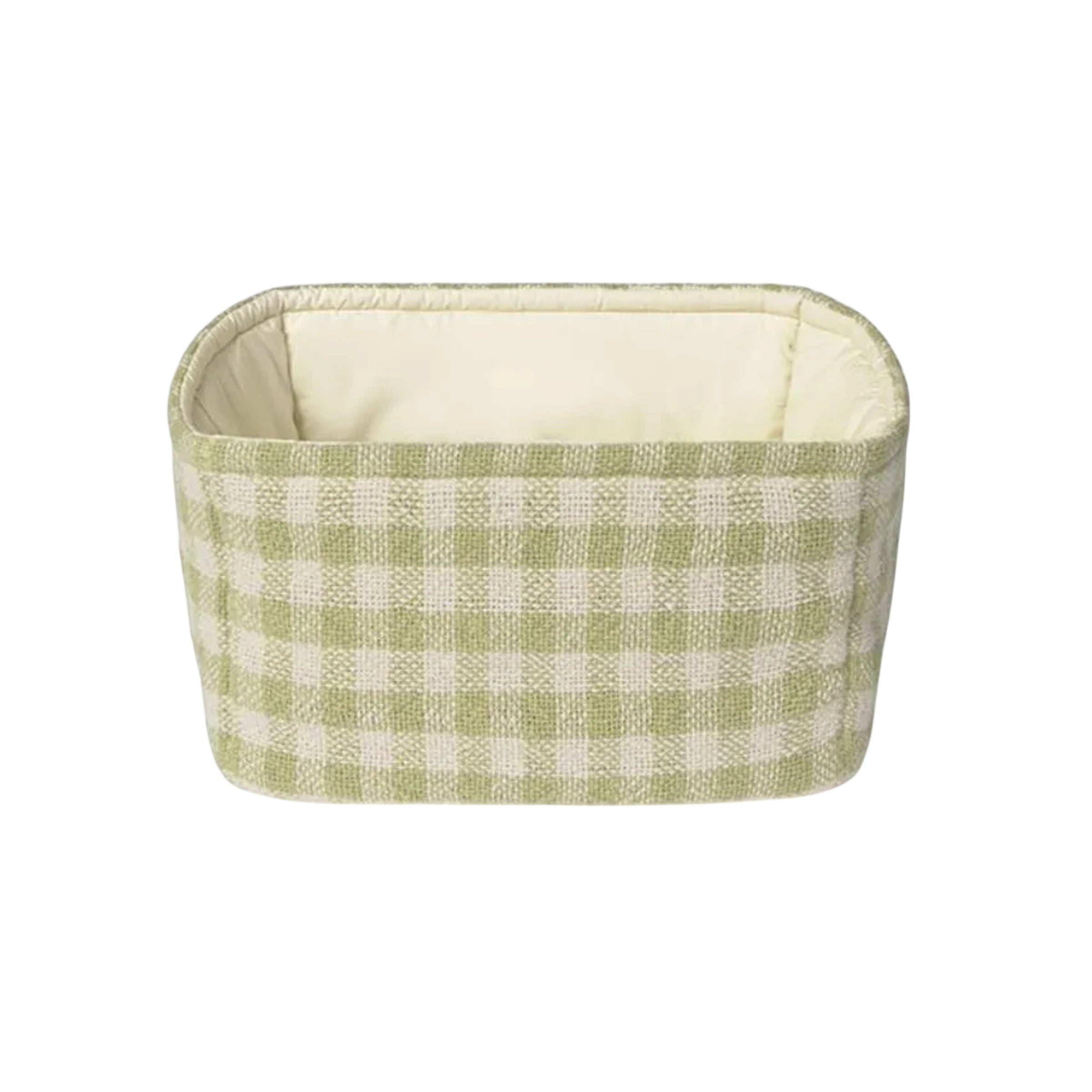 Korb Stoff Vichy Matcha