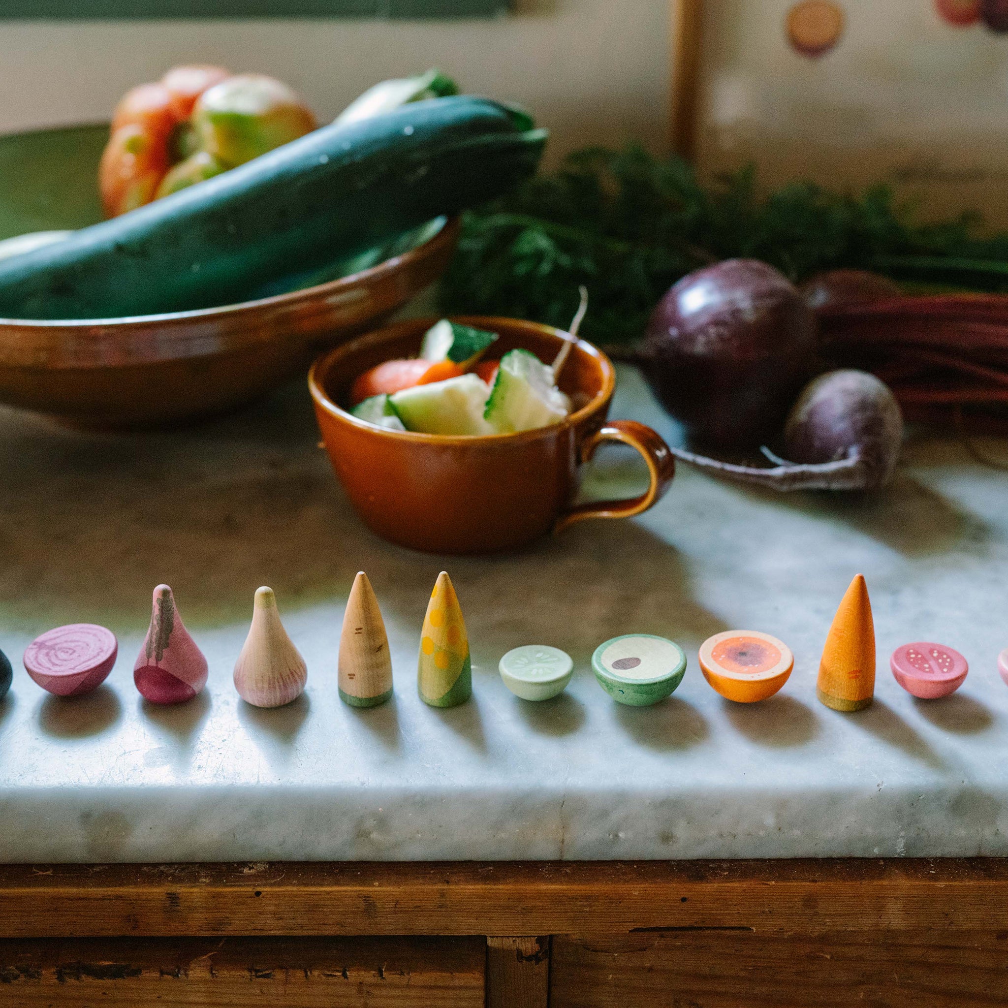 Wooden figures vegetables Grapat