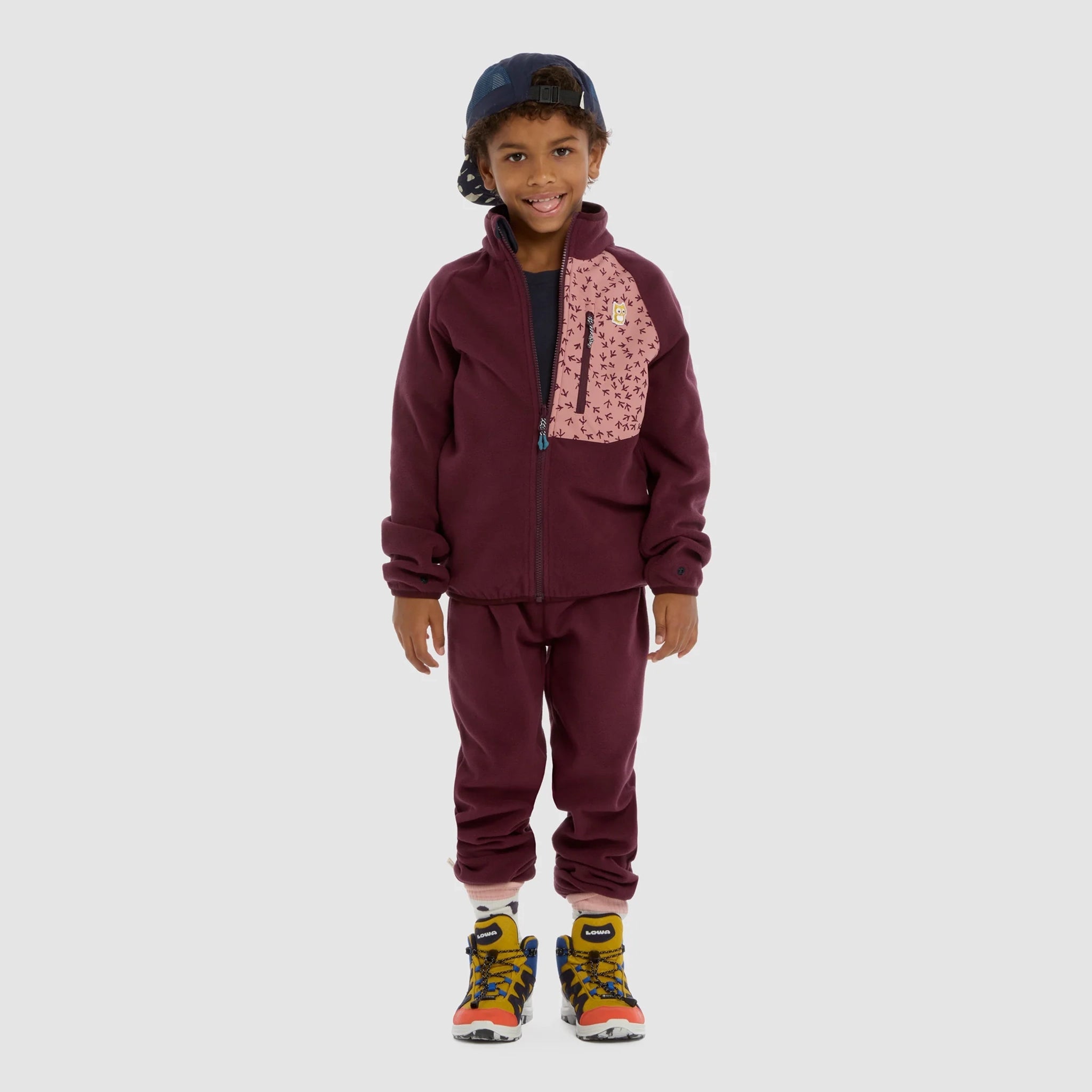 Bio-Fleecehose Step "Senso" Mulberry / Dark rose