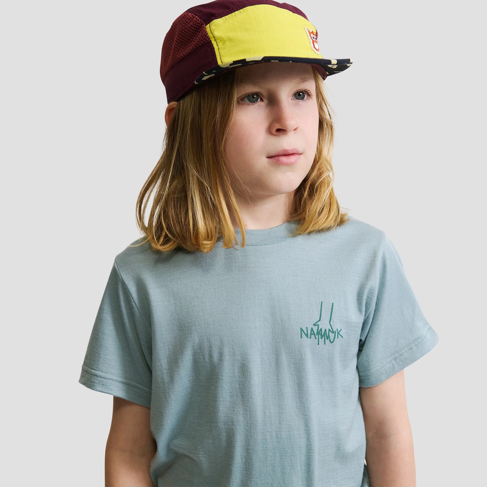 T-Shirt Dea Merino "Helping hands" Ice blue