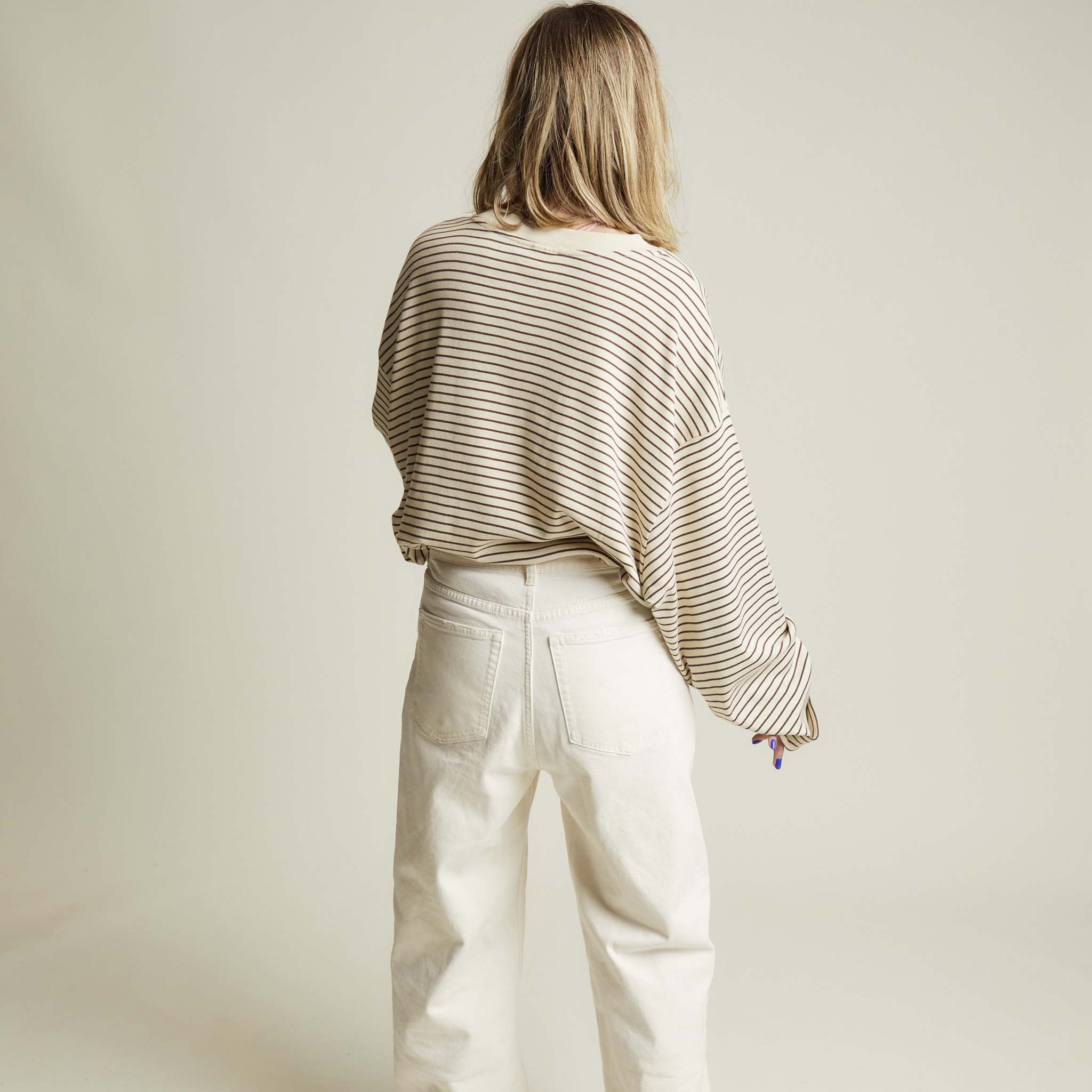 Adult Lenni Coco Stripe Longsleeve Tee Coco & Cream