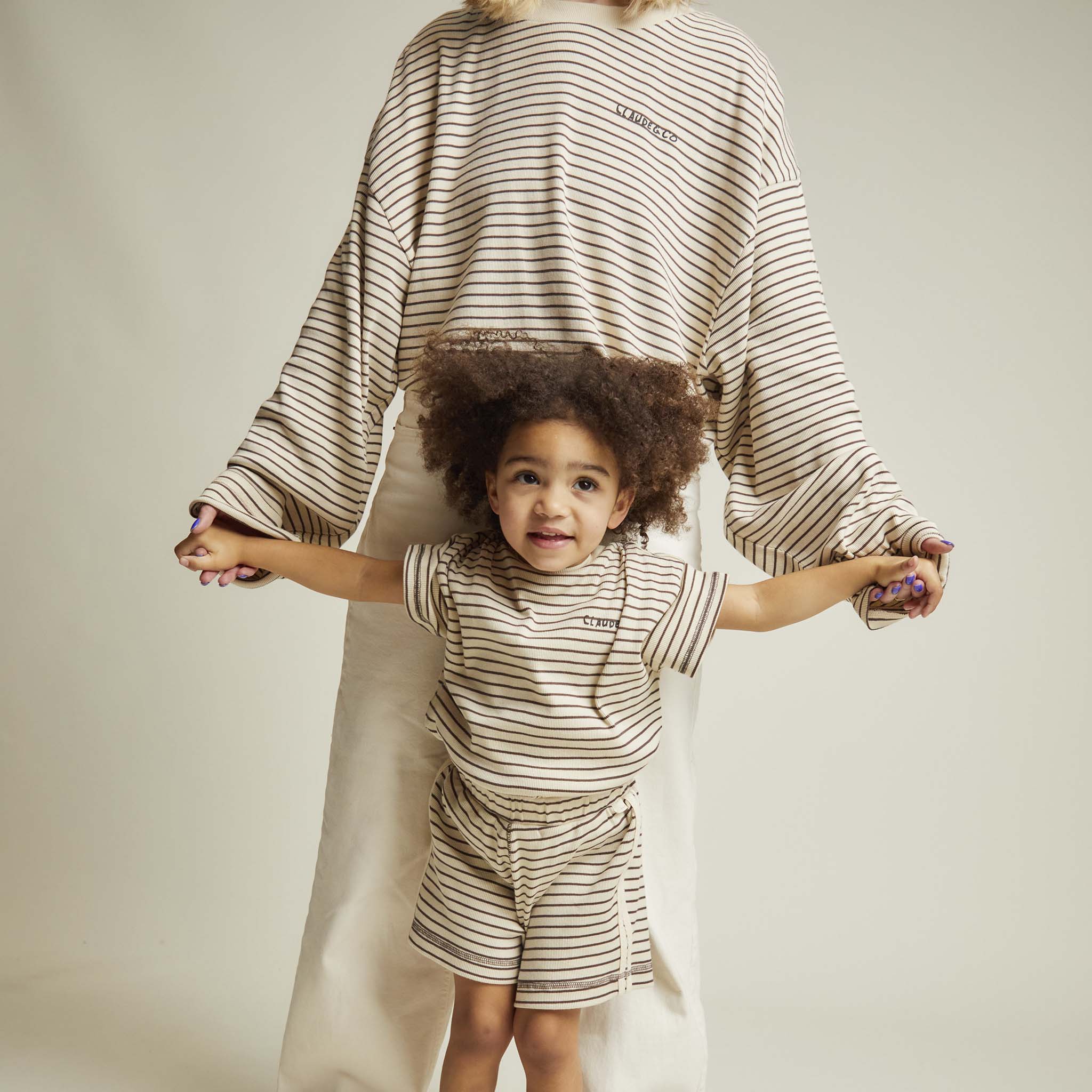 Adult Lenni Coco Stripe Longsleeve Tee Coco & Cream