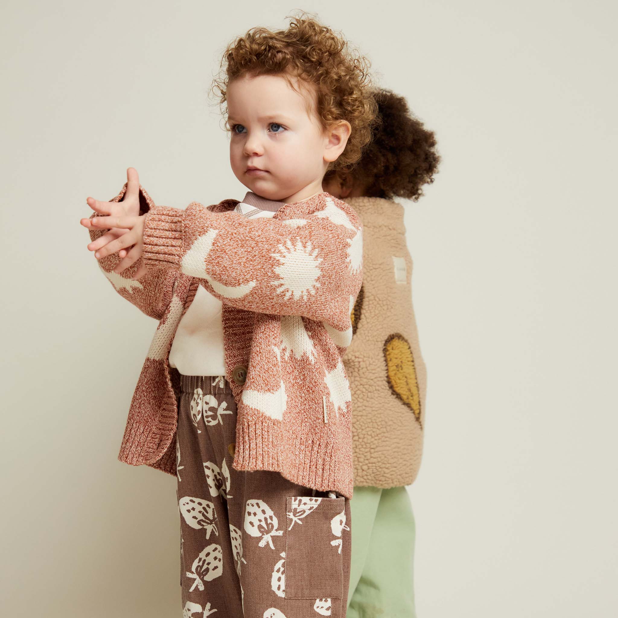 Cozmo Russet Moon Star Cardigan Russet