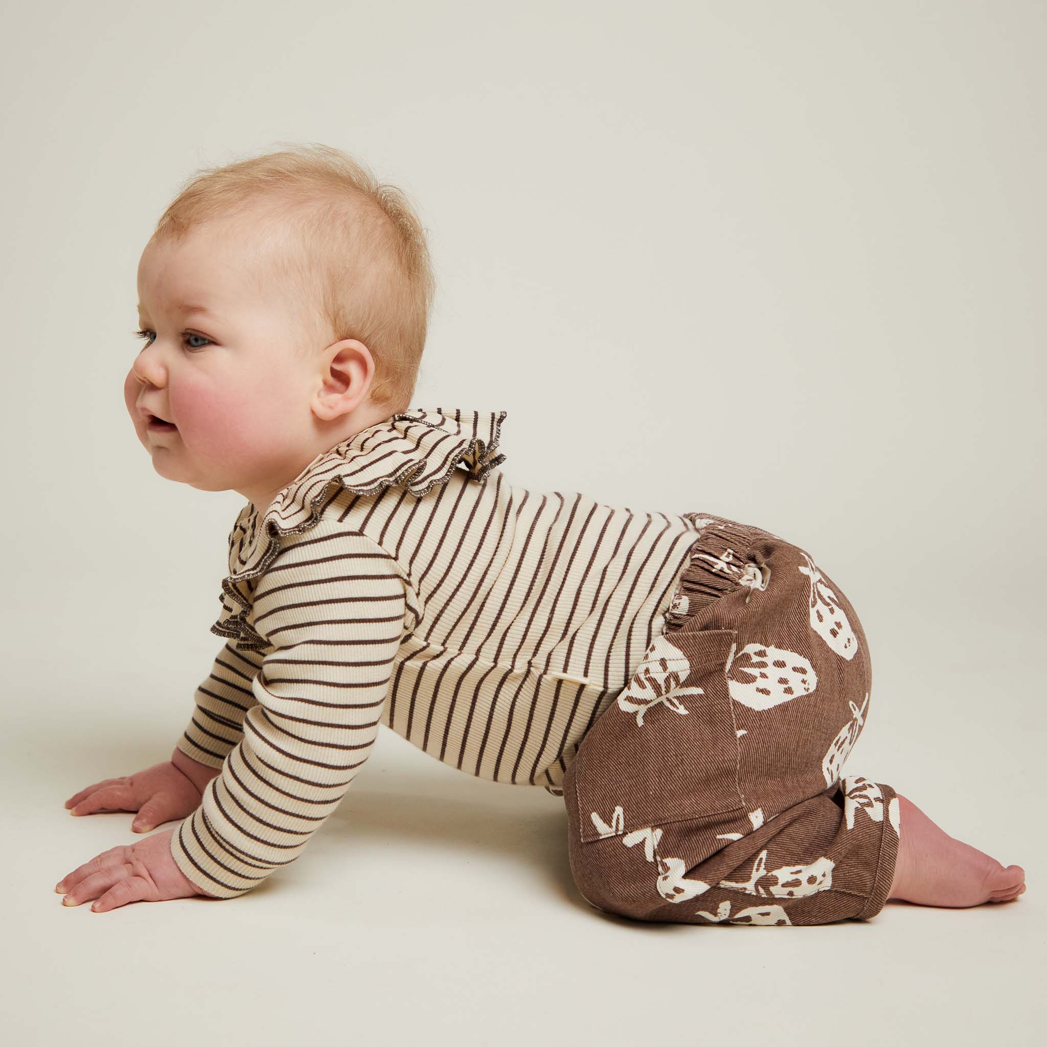 Emerson Choc Strab Trouser Chocolate