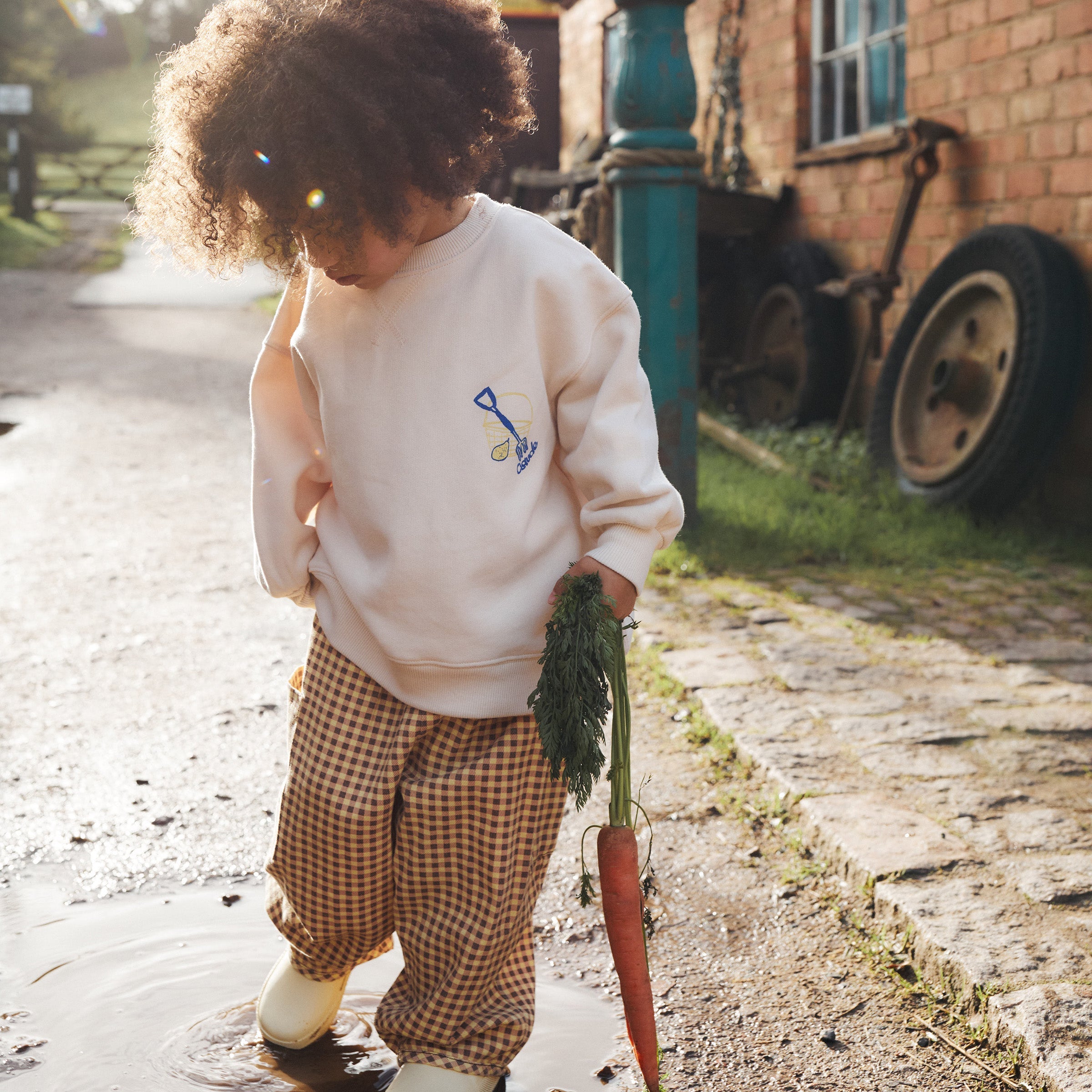Emerson Gingham Ochre trousers