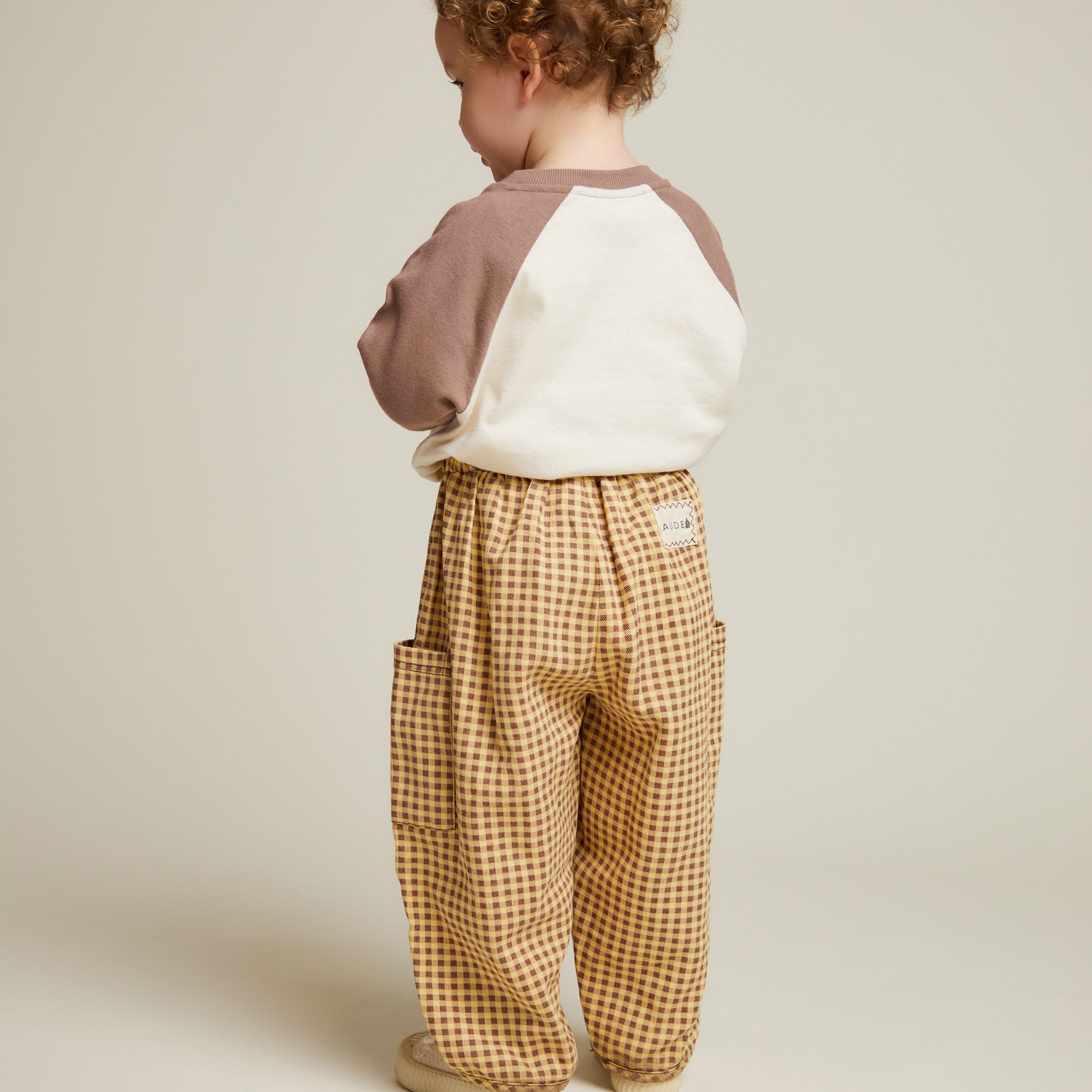 Emerson Gingham Ochre trousers