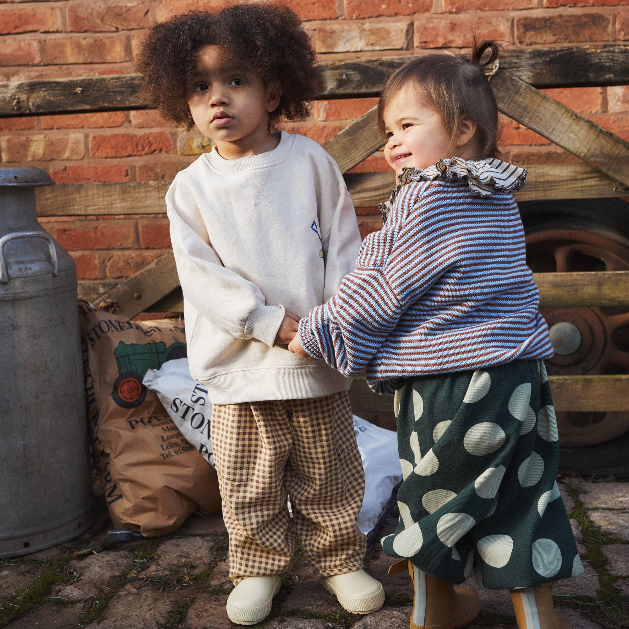 Emerson Gingham Ochre trousers