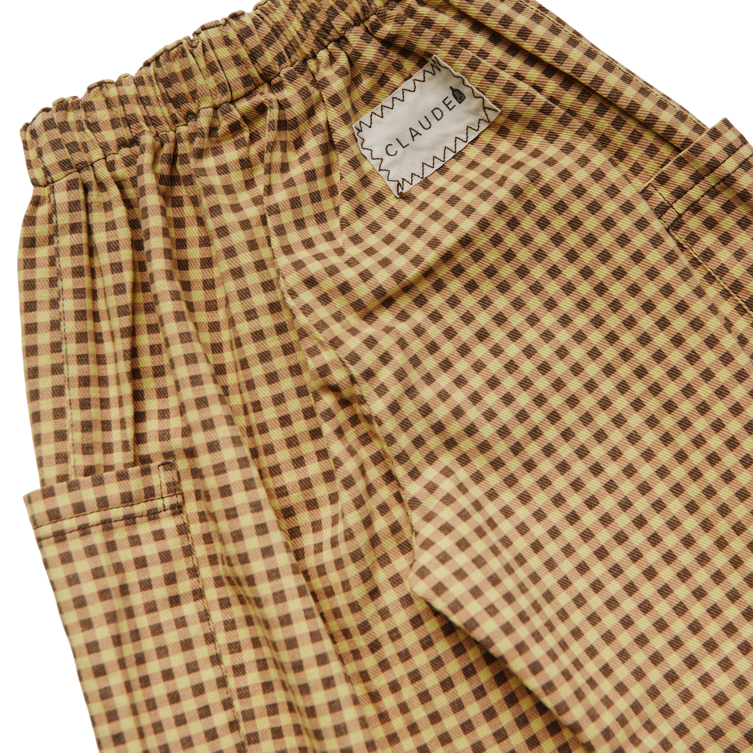 Emerson Gingham Ochre trousers