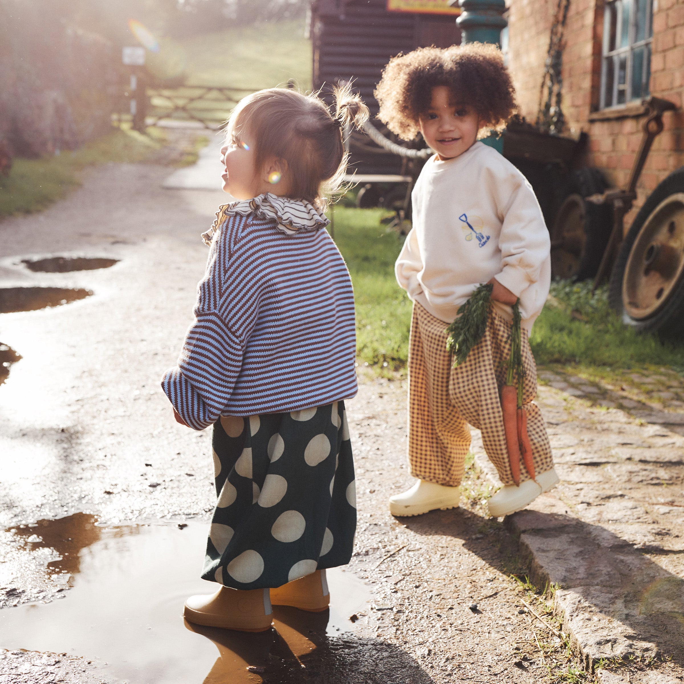 Emerson Gingham Ochre trousers