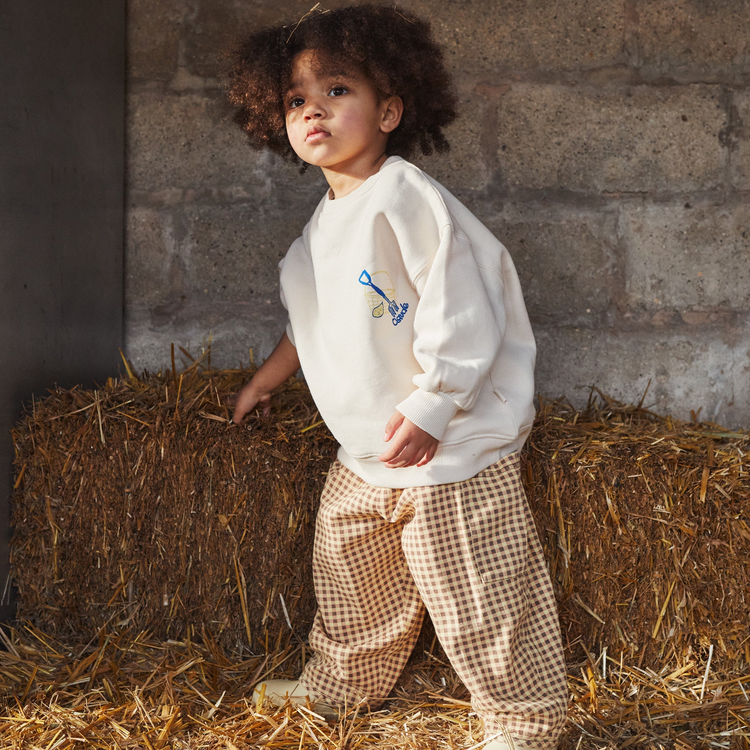 Emerson Gingham Ochre trousers