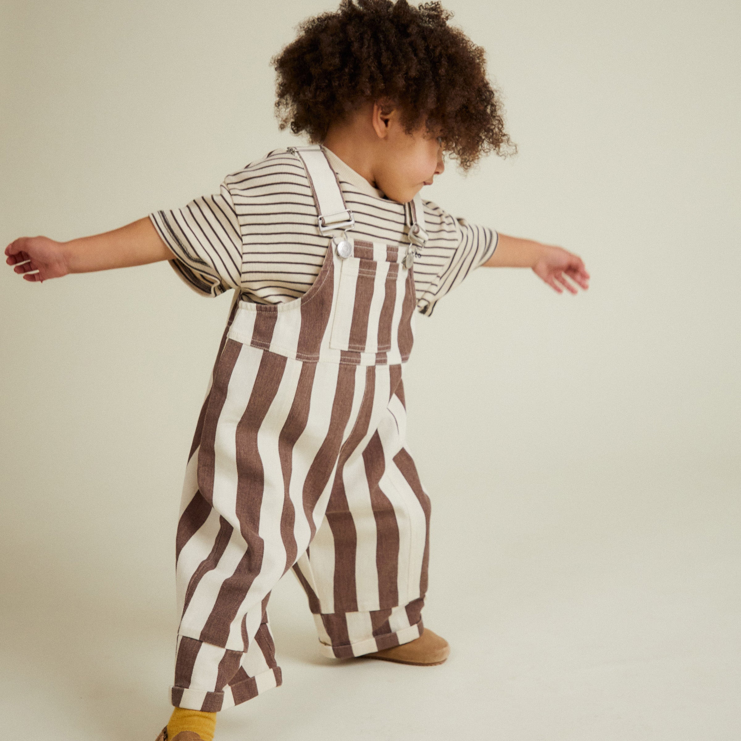 Lenni Coco Stripe Tee Coco & Cream