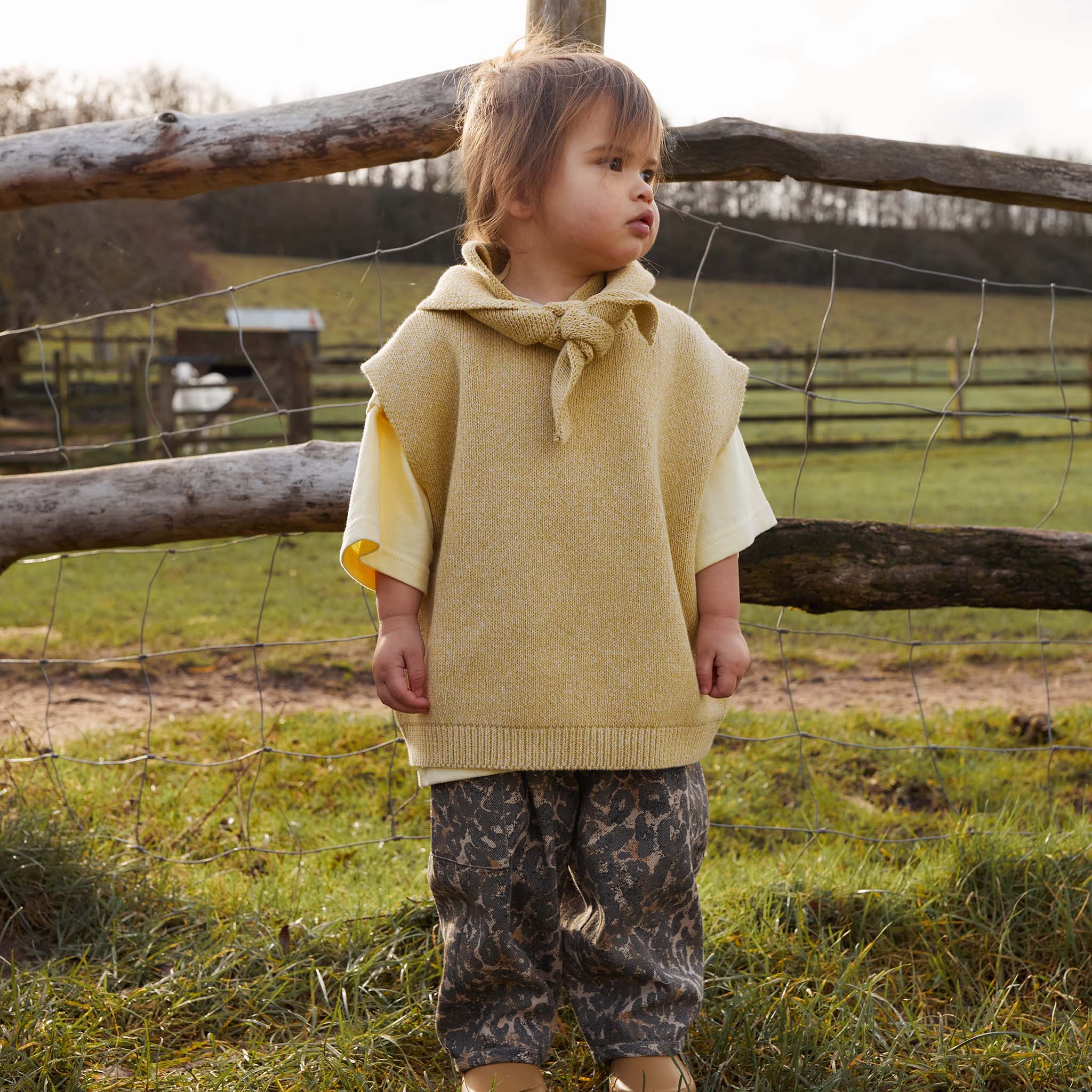 Noa Mustard Knit Vest Mustard