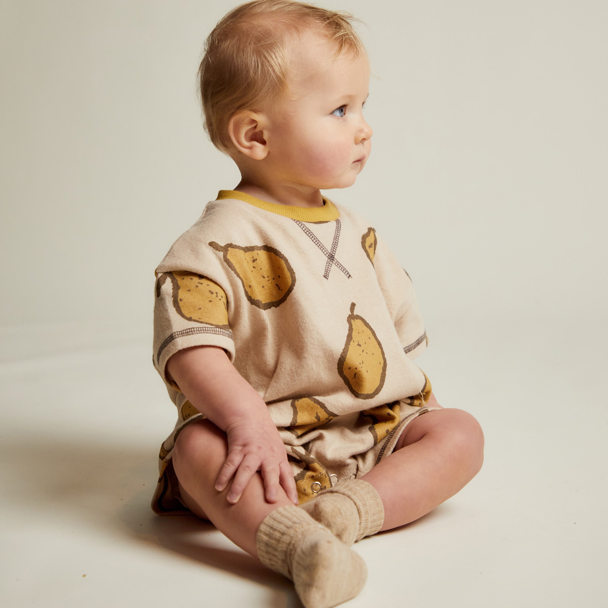 Opal Almond Pear Romper Almond