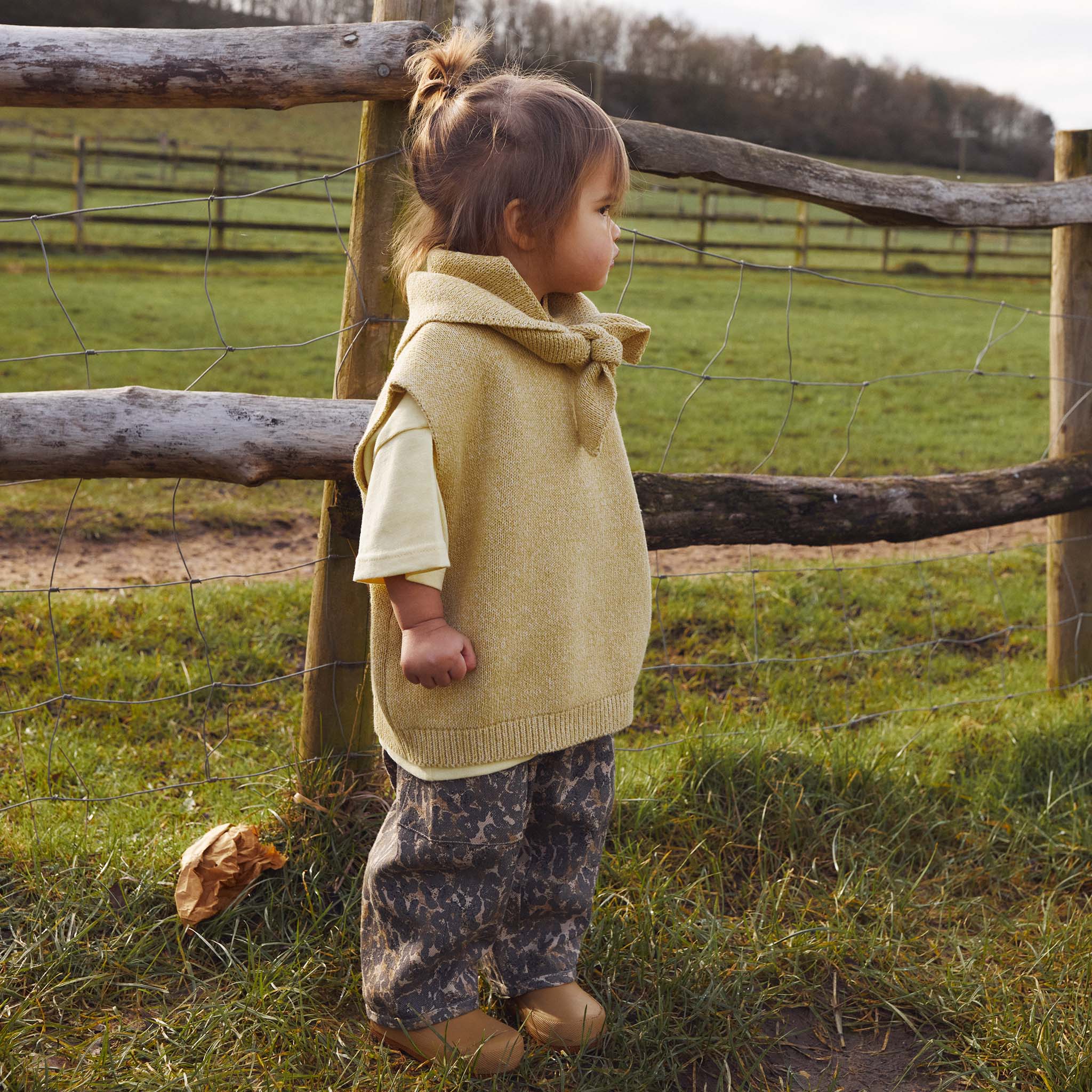 Noa Mustard Knit Vest Mustard