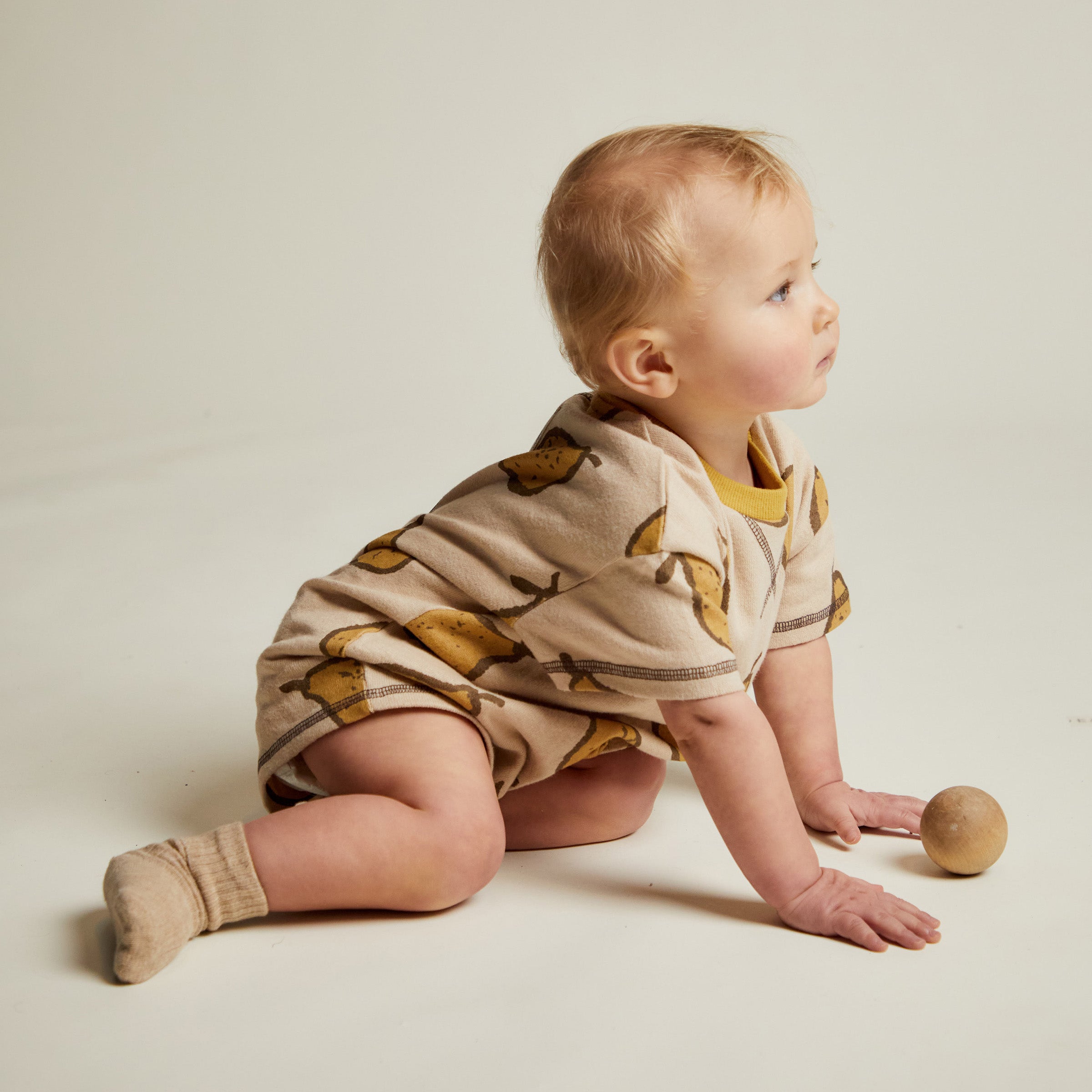 Opal Almond Pear Romper Almond