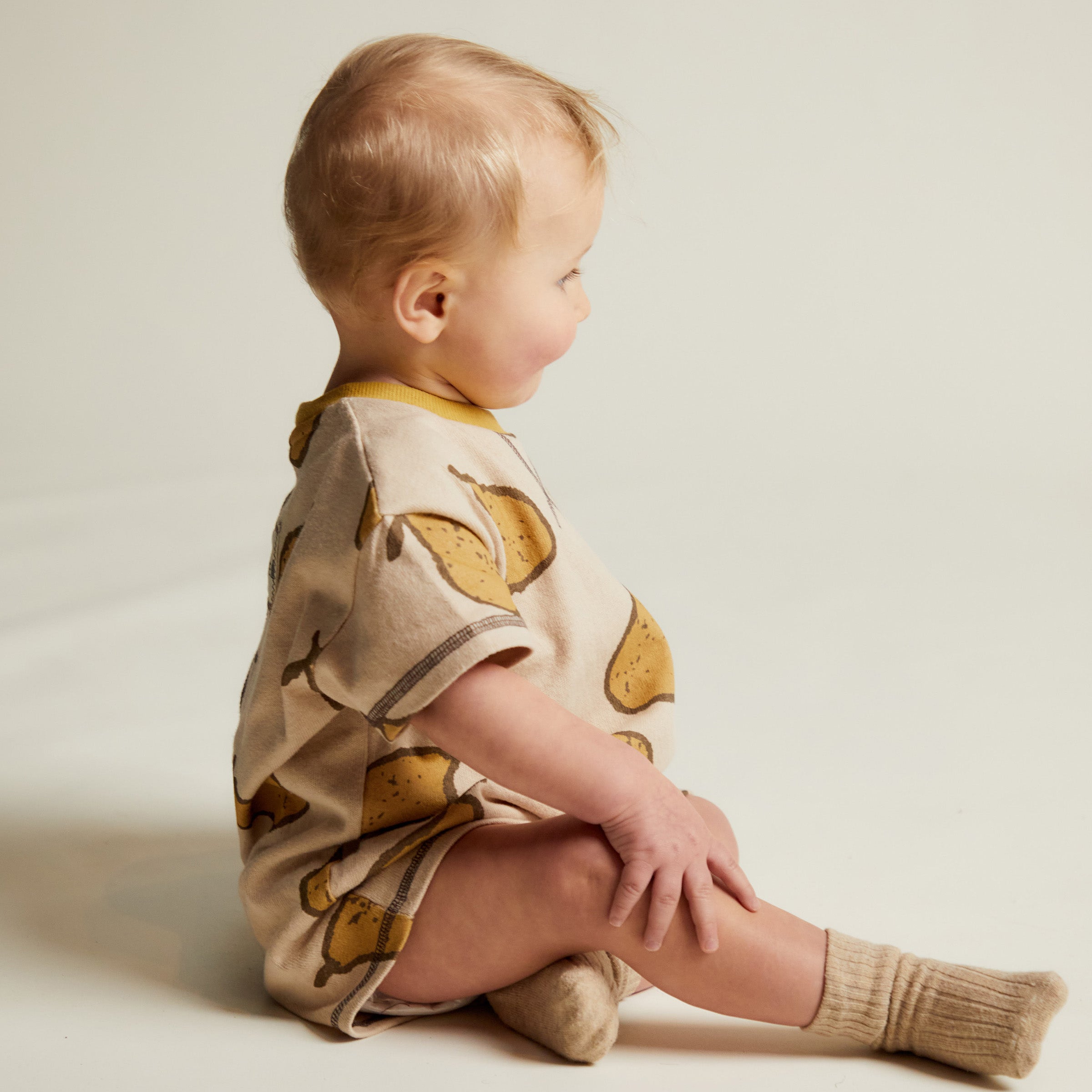 Opal Almond Pear Romper Almond