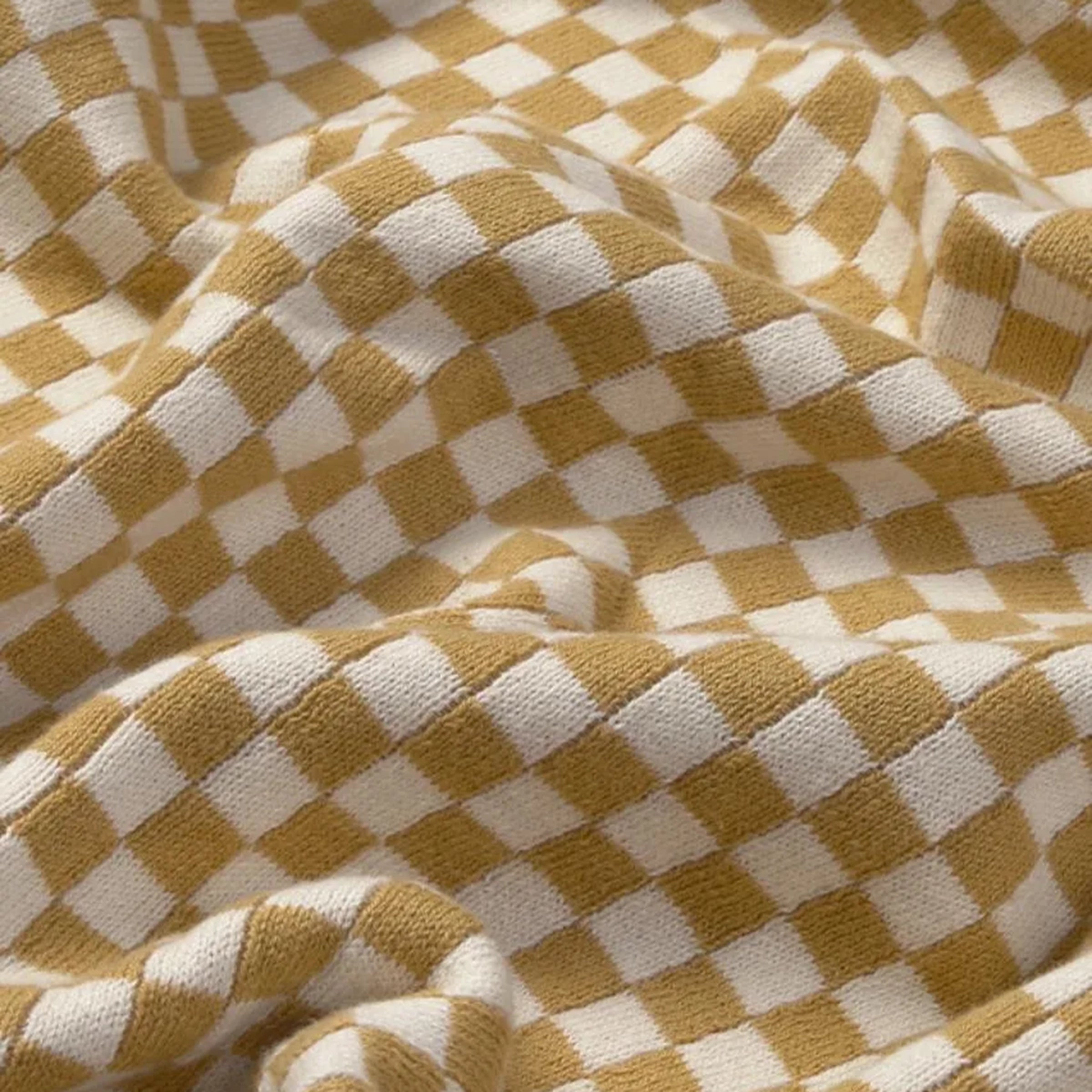 Strickdecke Tiles Honey