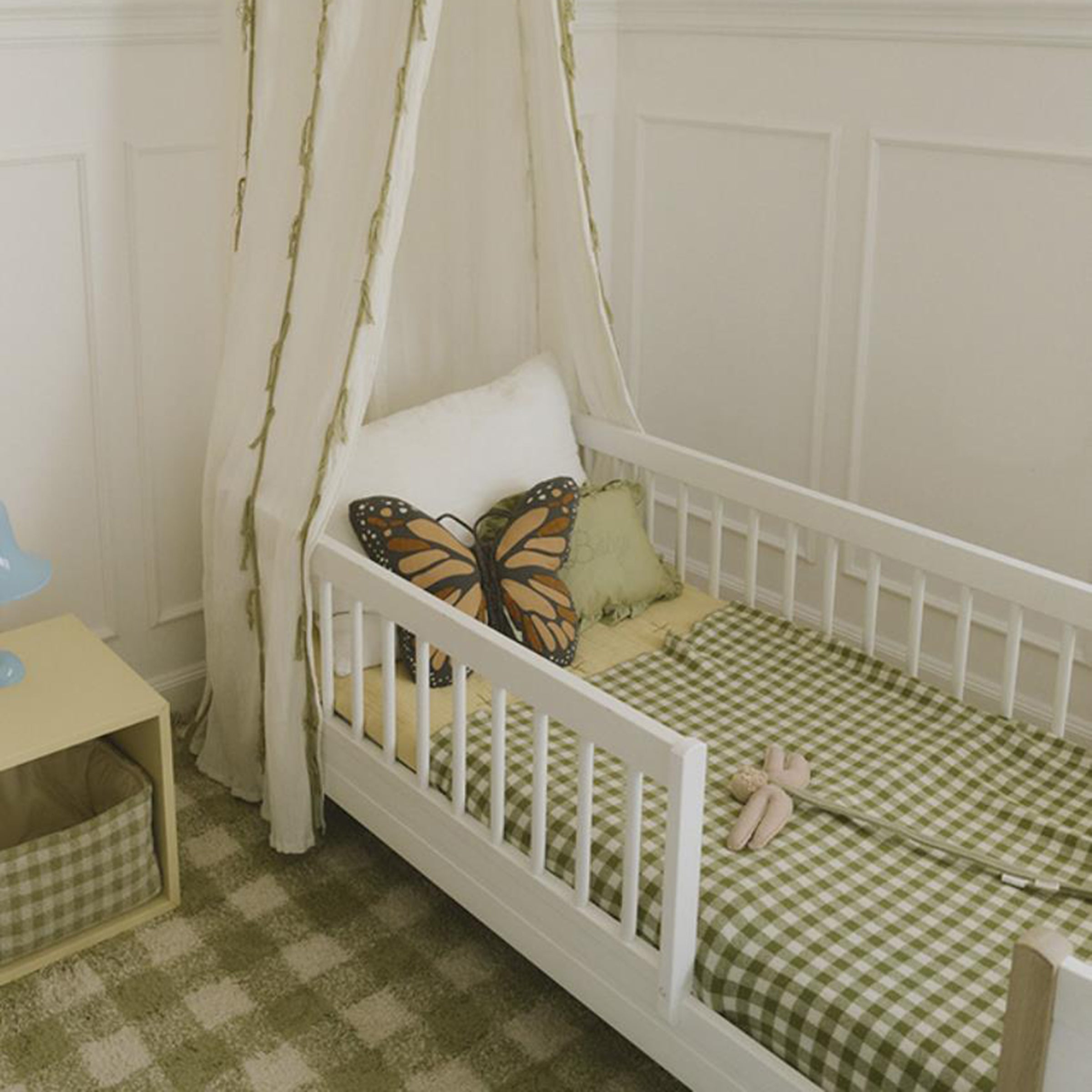 Strickdecke Vichy Matcha