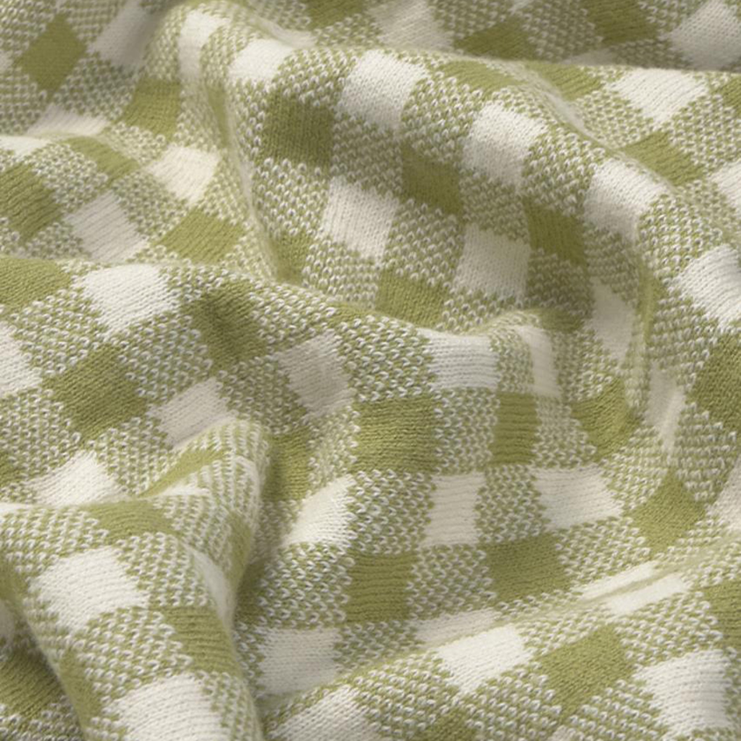 Strickdecke Vichy Matcha