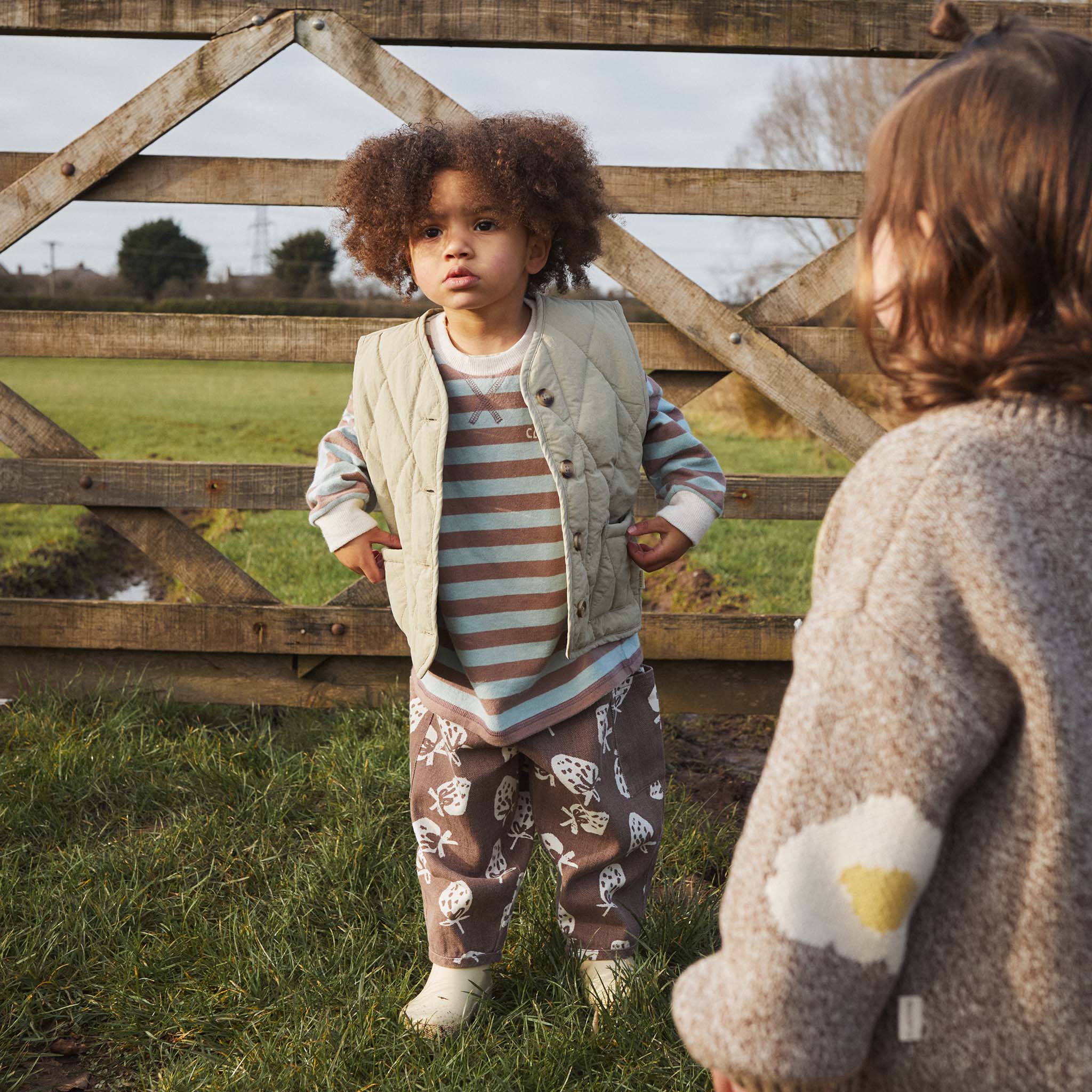 Rue Choc Stripe Long Sleeve Tee Coco & Cream