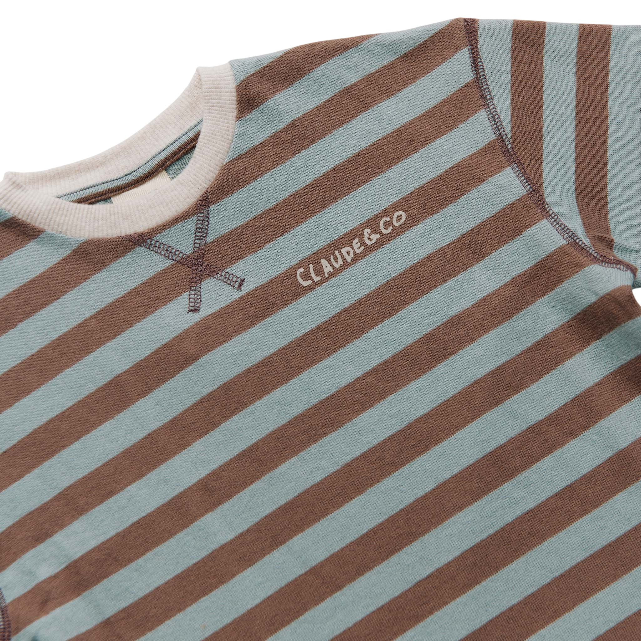 Rue Choc Stripe Long Sleeve Tee Coco & Cream