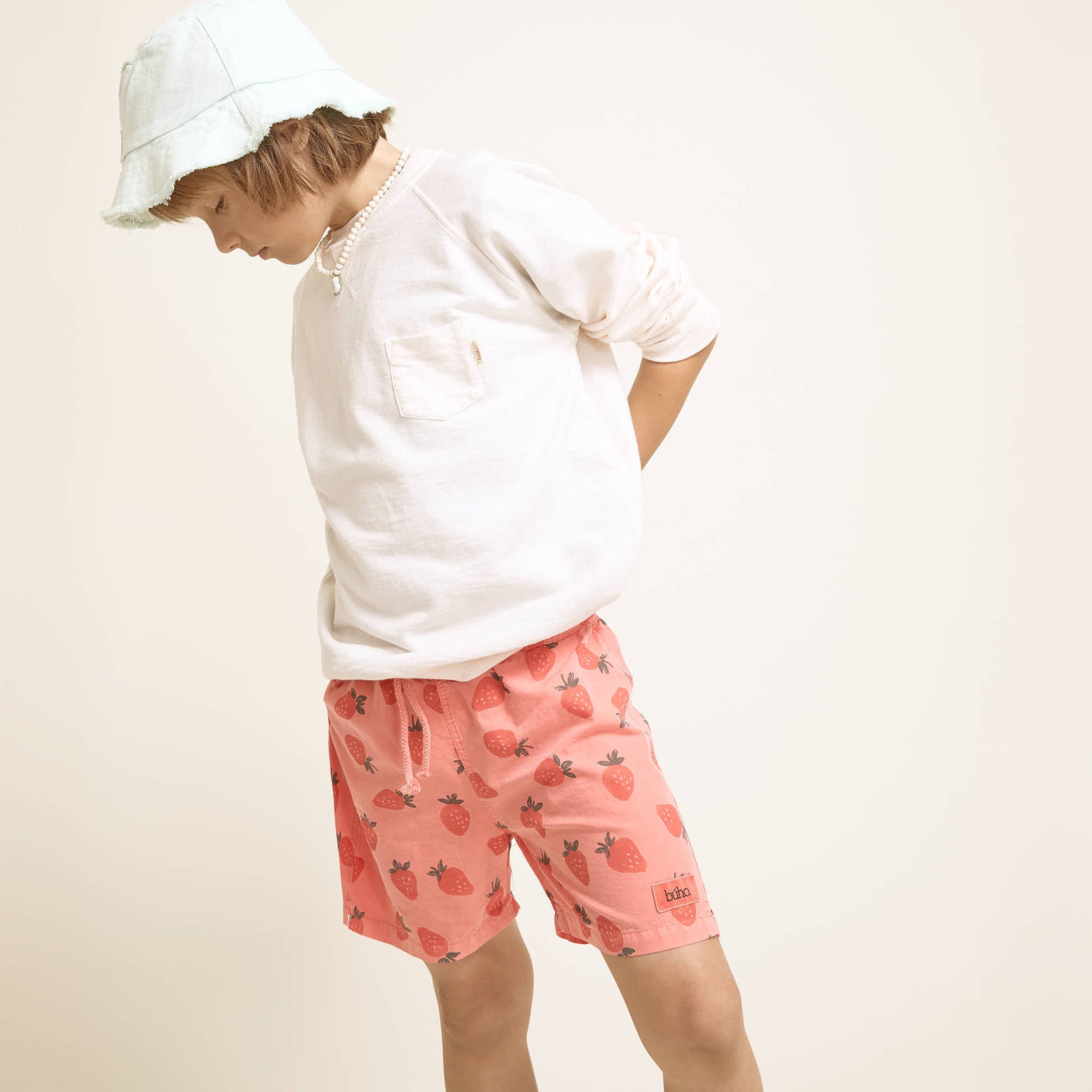 Badeshorts Strawberry Soft Coral