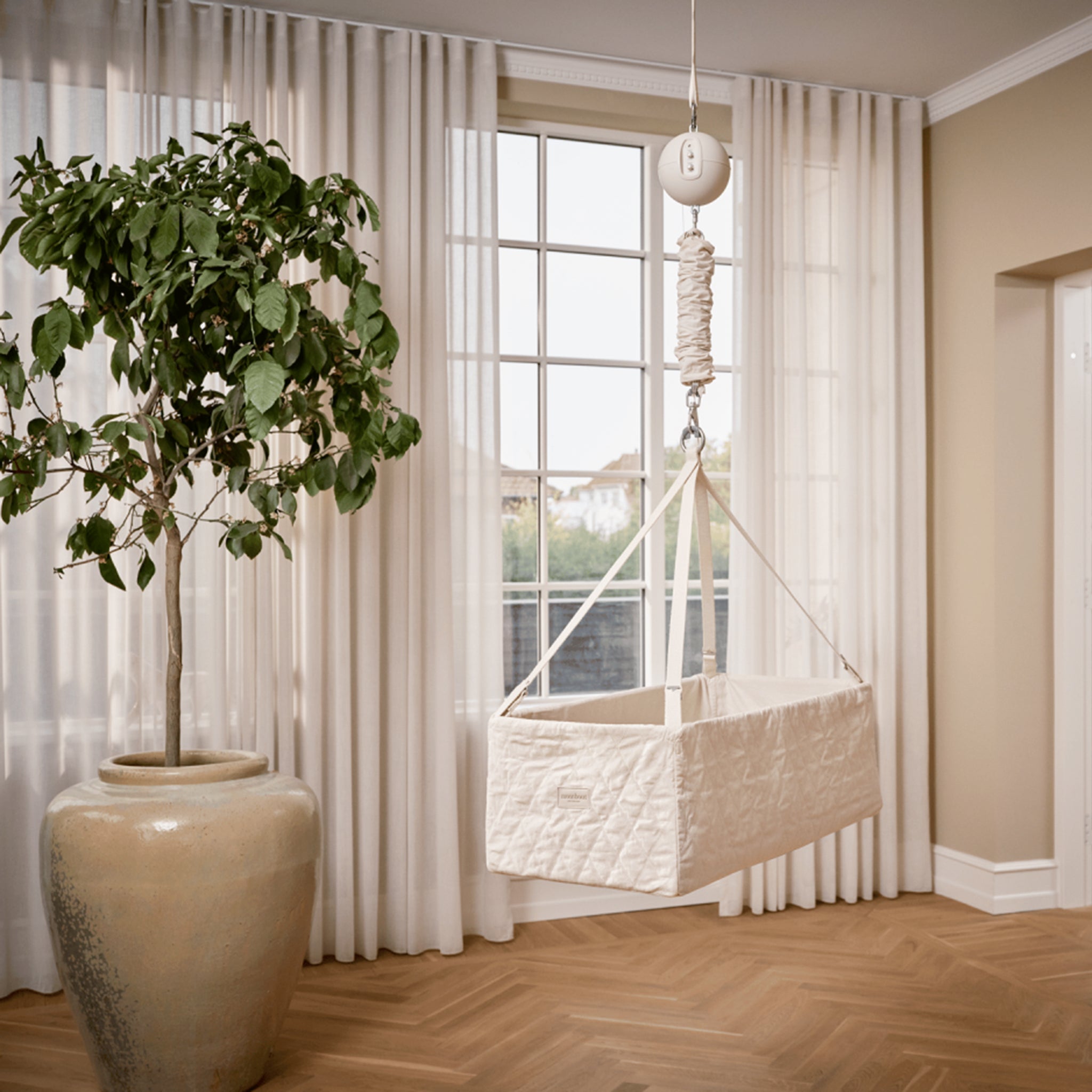 Sprungfeder für Wiege und Zwillings-Federwiege Grau