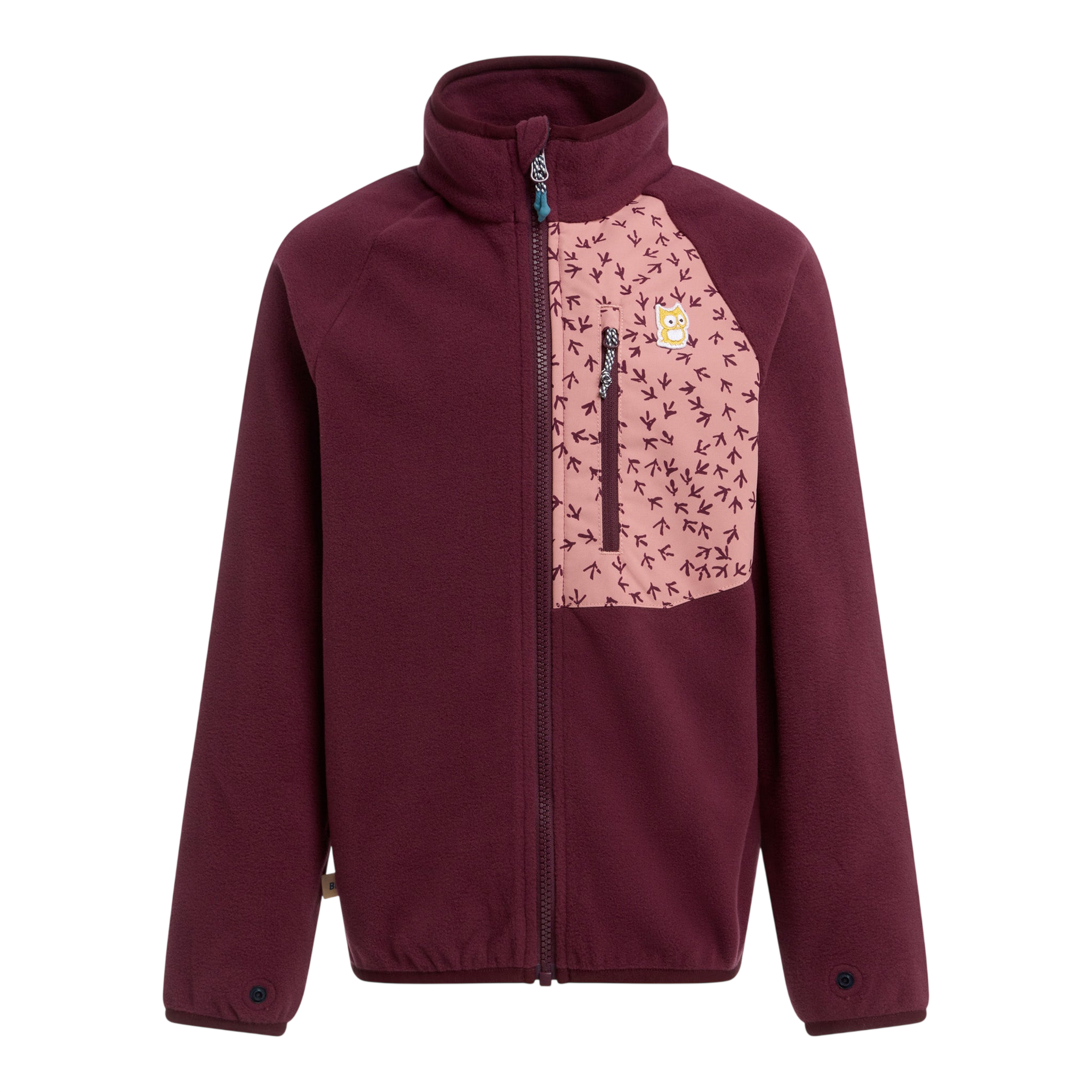 Avan organic fleece jacket "Senso" Mulberry / Dark rose