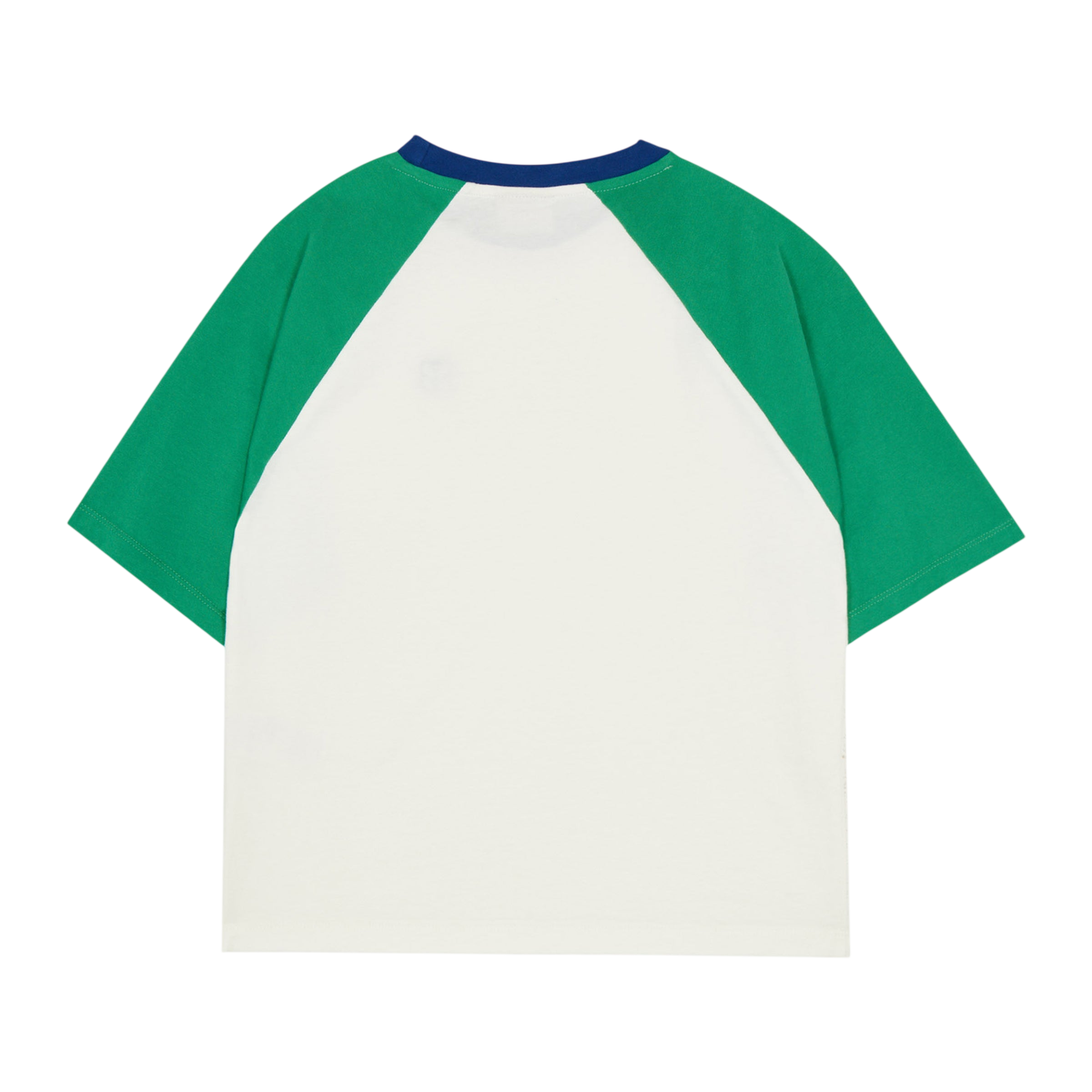 T-shirt Color Block Green Ecru